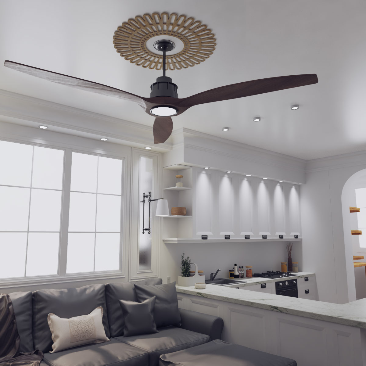 Ekena Millwork CMWP24X0375CRHI Ceiling-Medallions - View #8
