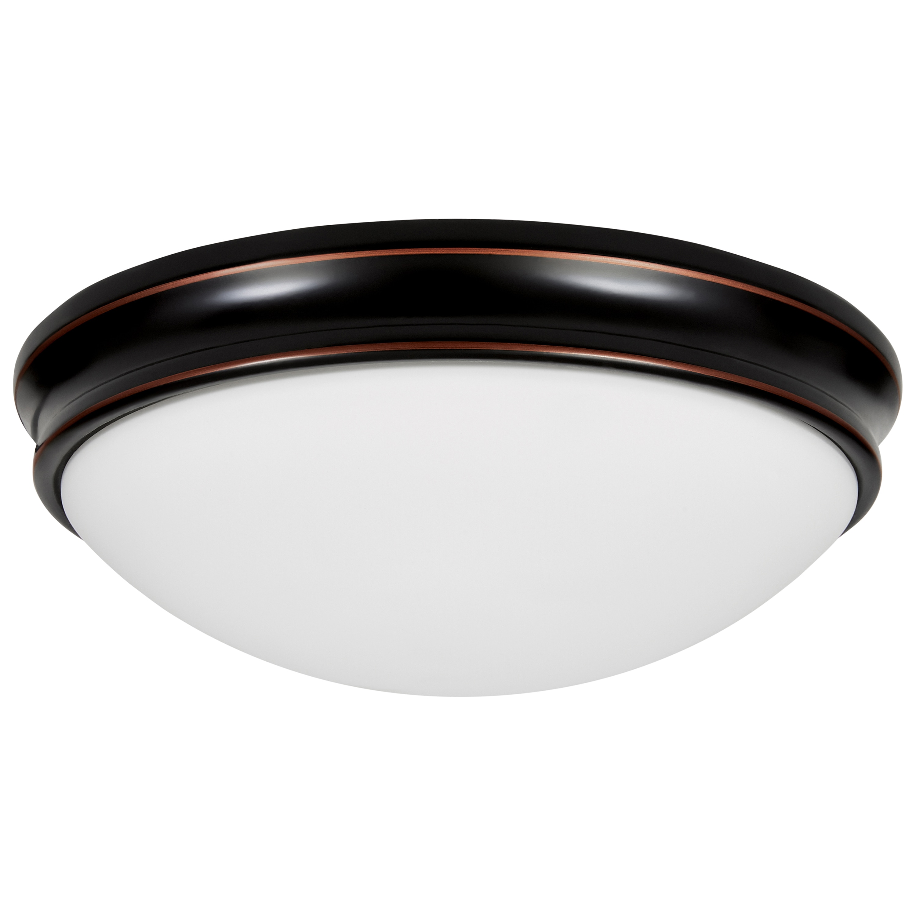 Oil Rubbed Bronze LED Flush Mount with Opal Glass Dome