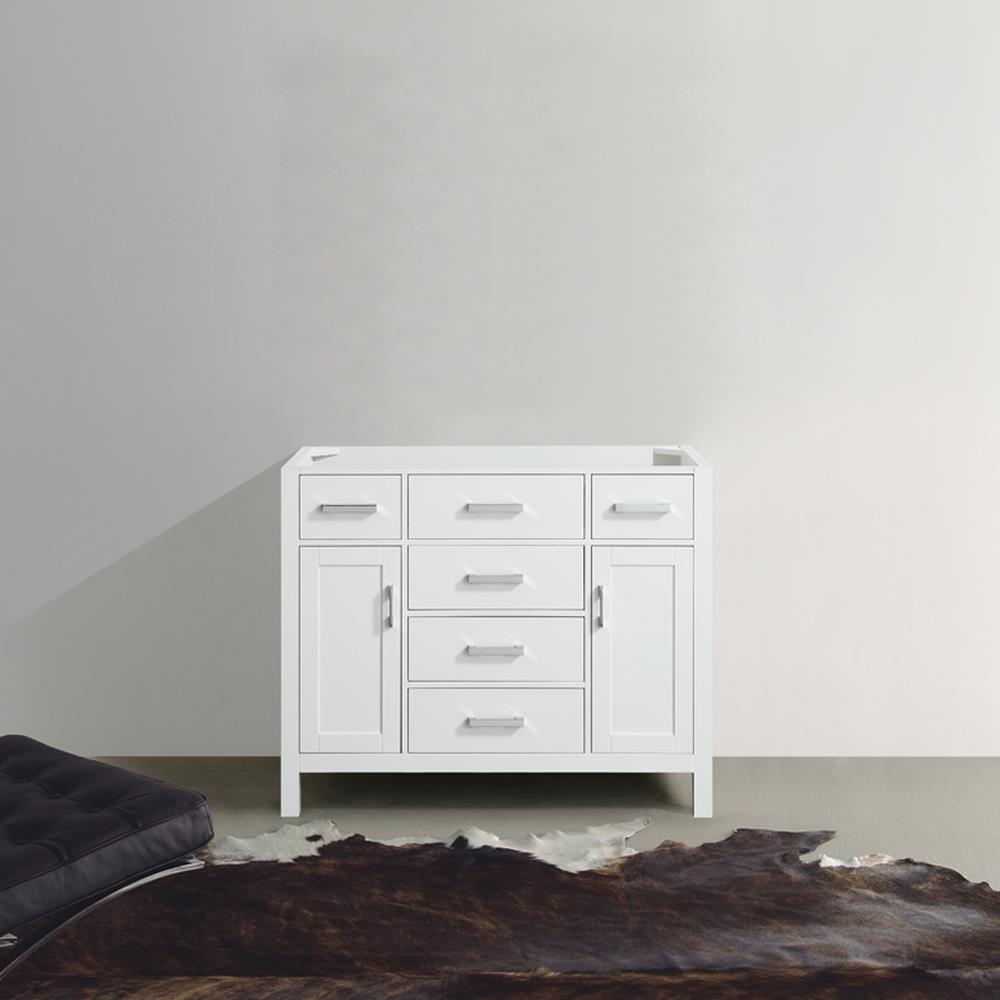 Beaumont Decor Hampton 42-in White Bathroom Vanity Base Cabinet without Top