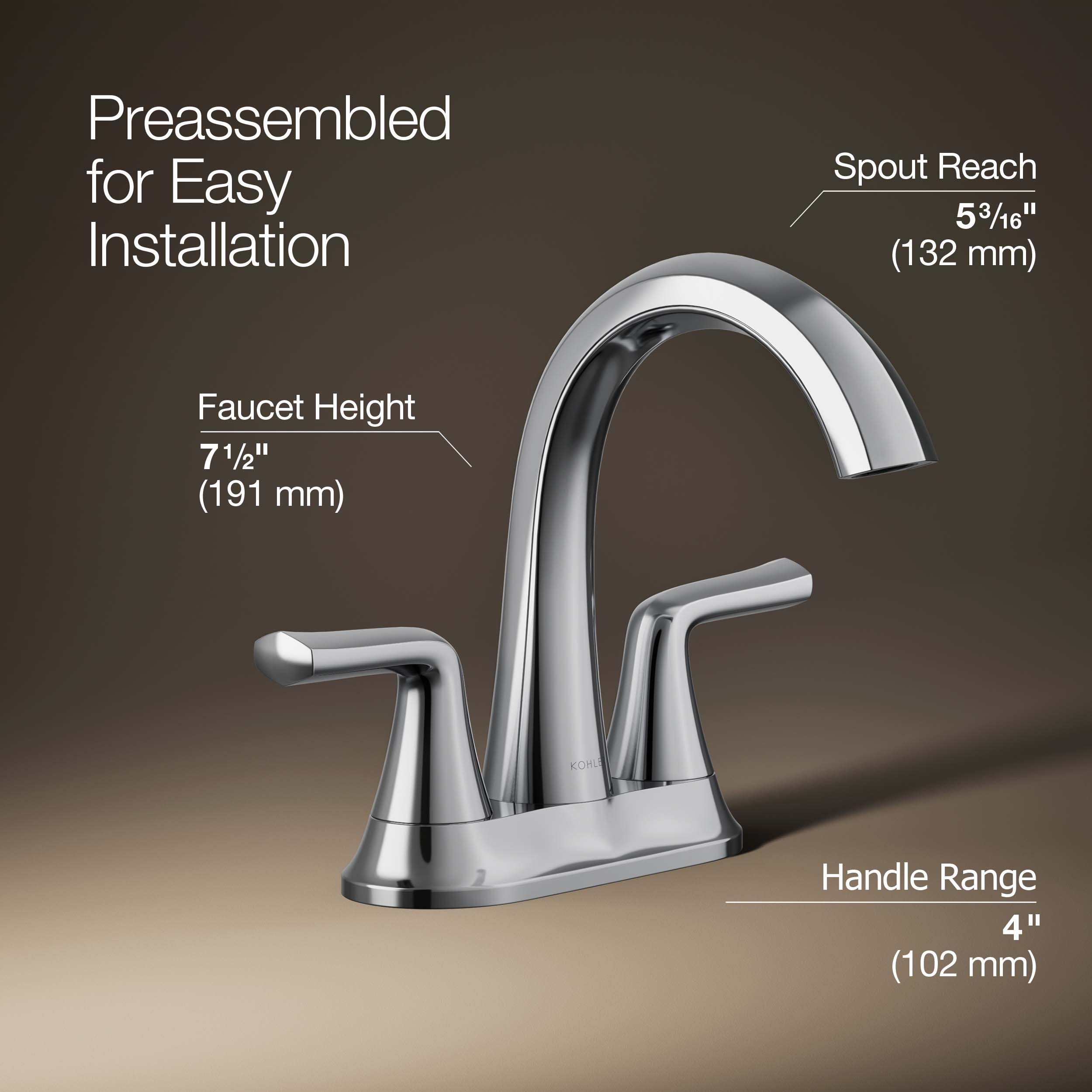 KOHLER R27212-4D-CP Lavatory-Faucets - View #4