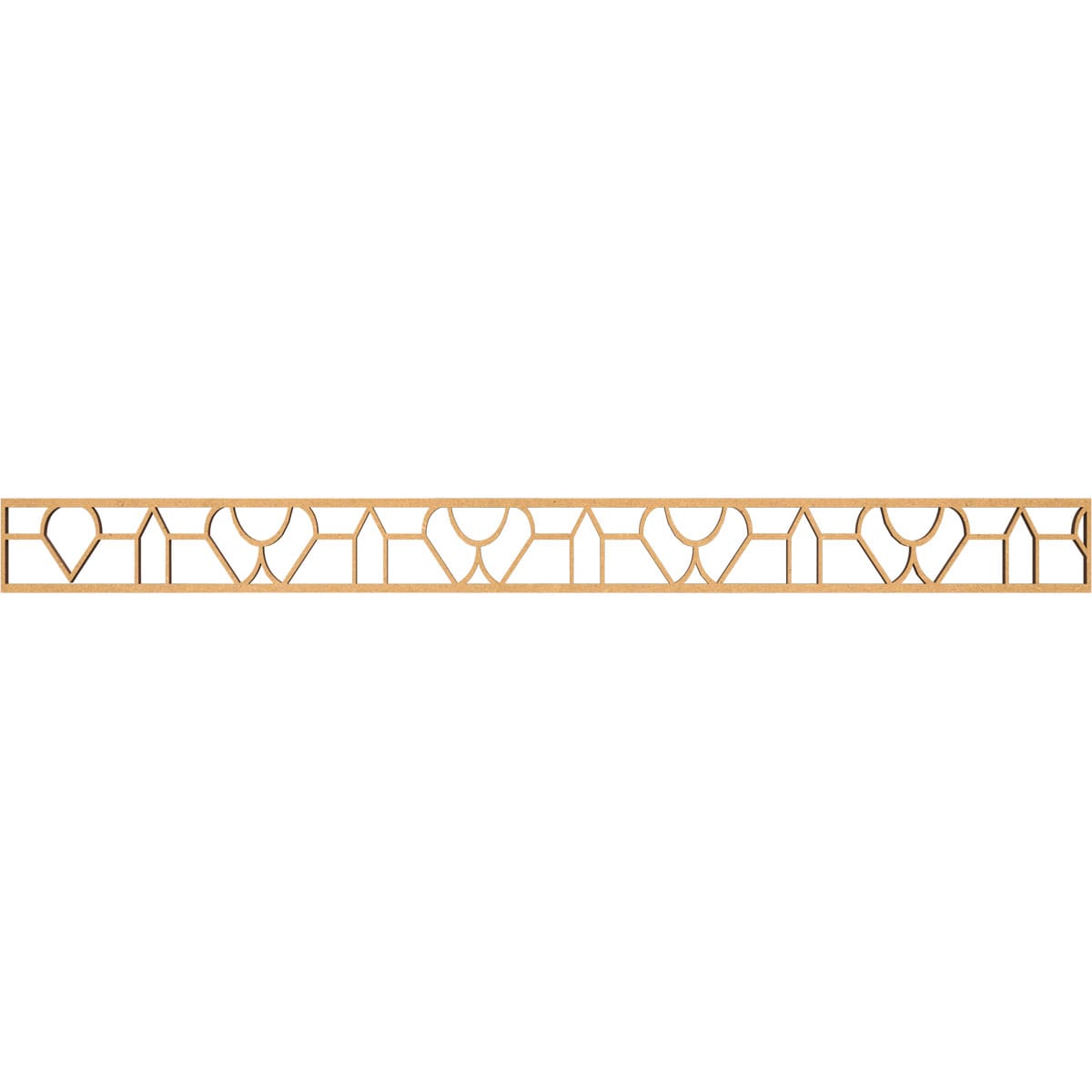 Ekena Millwork MLDB04X46WHIMF Whitechapel Fretwork Flat Trim 4-in x 3.87-ft Brown Unfinished 2157663 Pierced Wall Panel Moulding