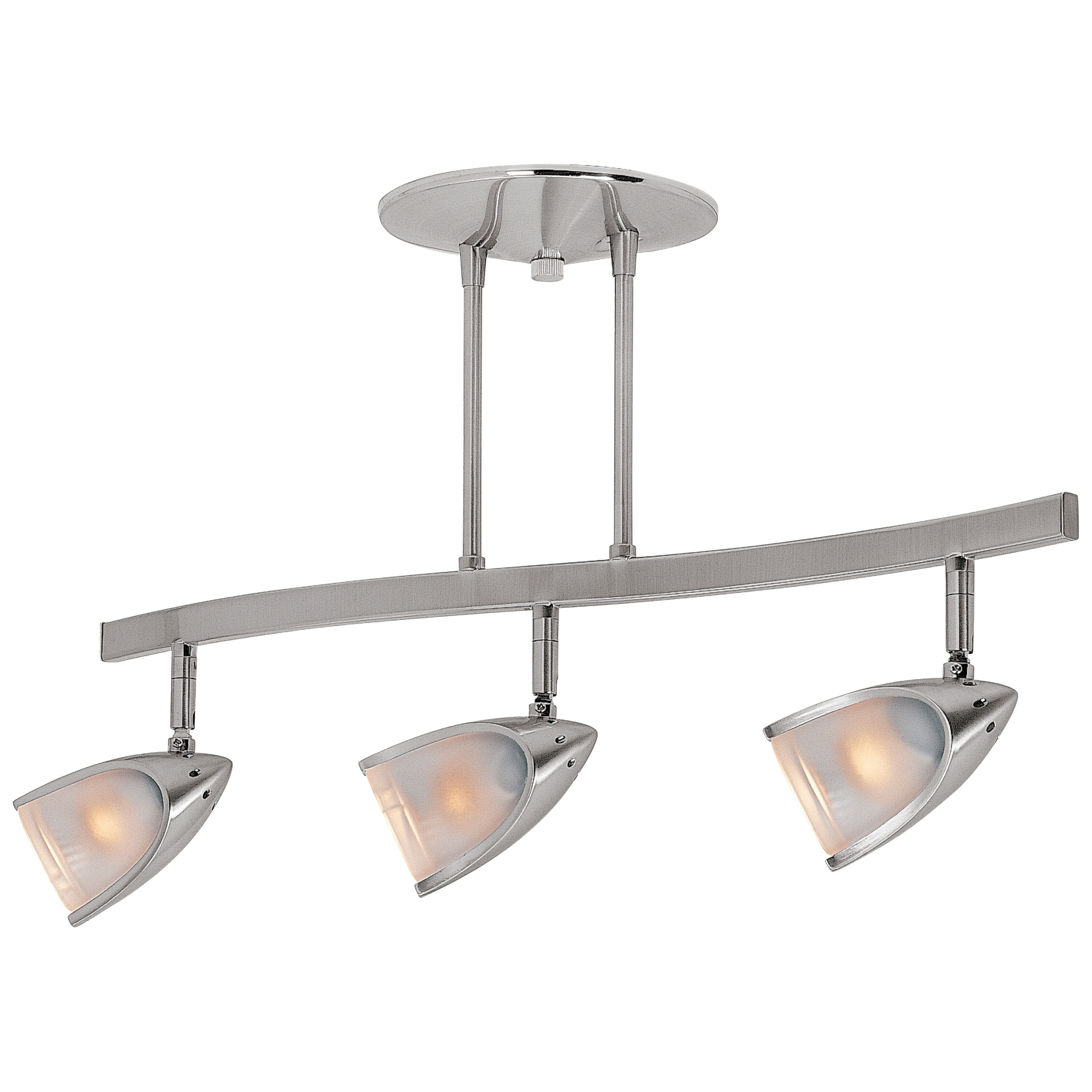 Access Lighting 52030-BS/OPL Comet 3 -Light 21-in Brushed Steel Flush Mount Light