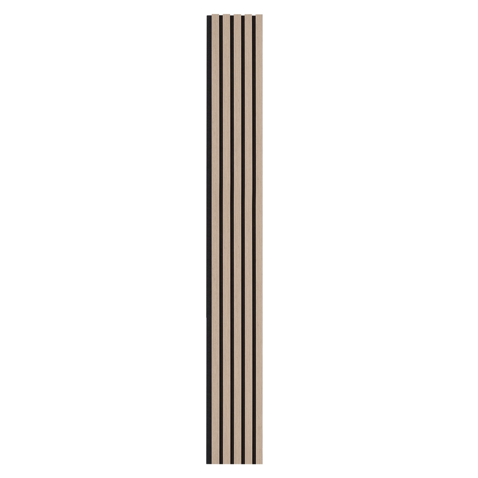 Numhew 7.9in W x 94.5in L 1-Piece Silver Wood Slat Acoustic Wall Panel