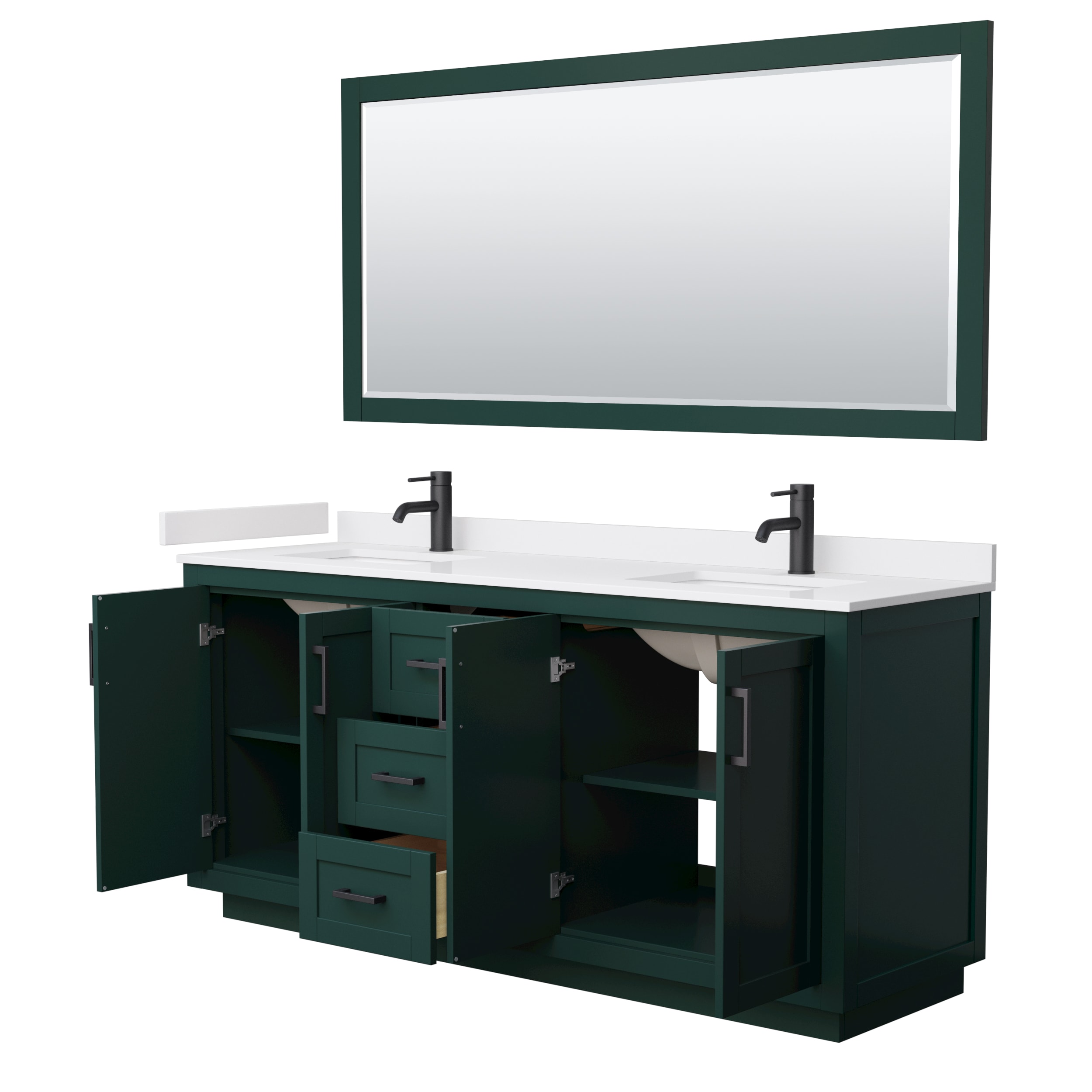 Wyndham Collection WCF292972DGKWCUNSM70 Bath-Vanity-Combo - View #3