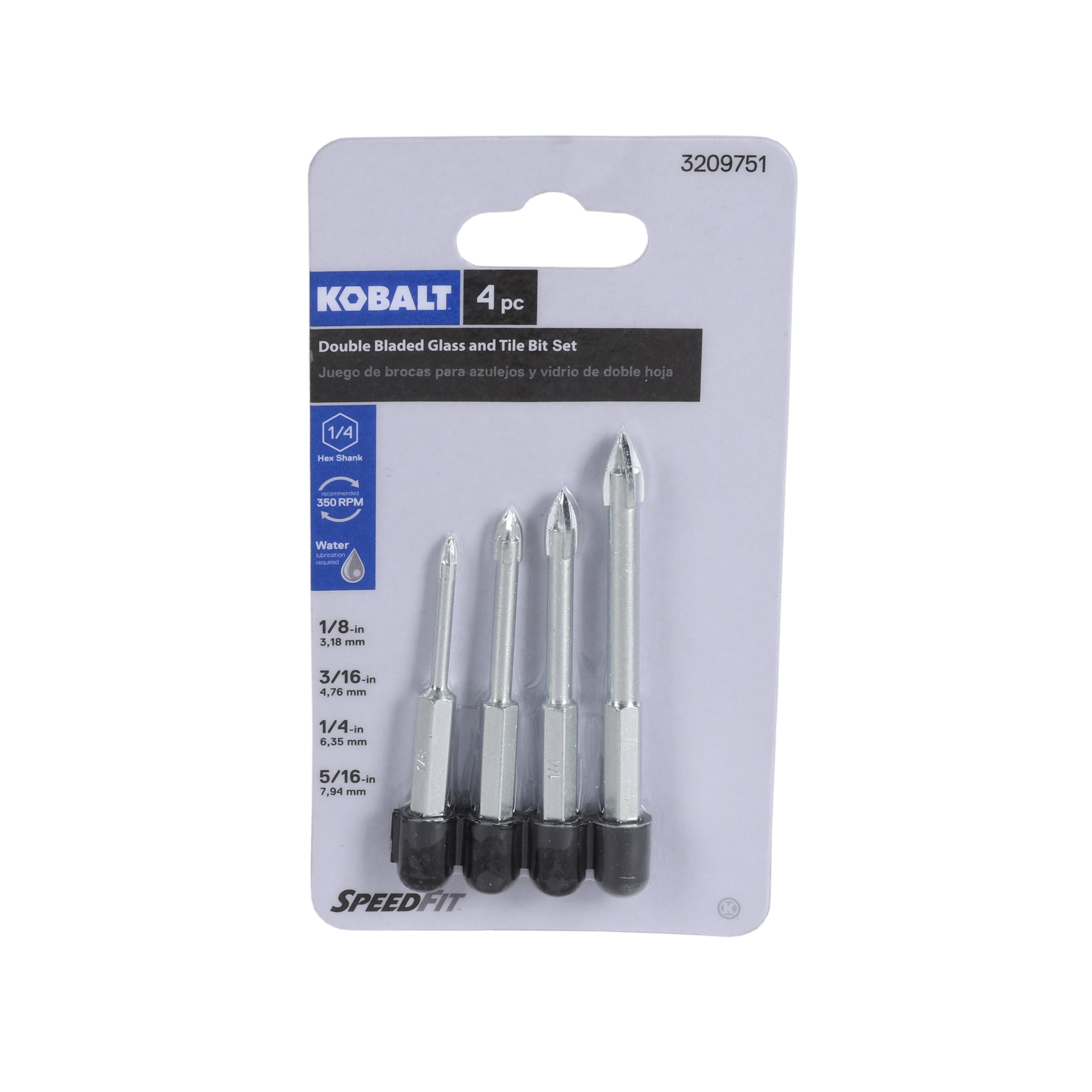 Kobalt Carbide Tipped Right Handed Glass and Tile Drill Bit Set in the Glass  & Tile Drill Bits department at