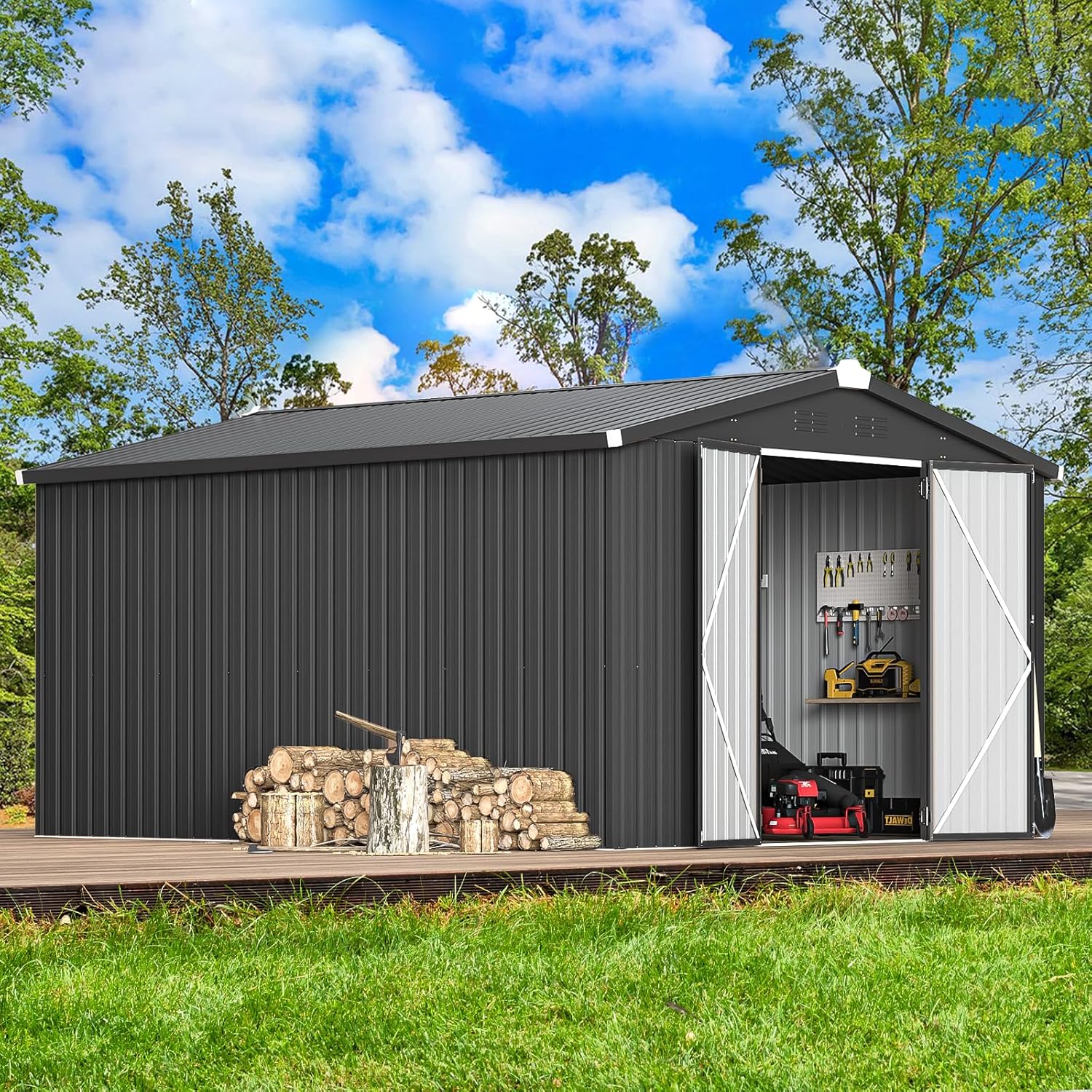 AECOJOY 16331DG-LS02 Metal-Storage-Buildings-Sheds - View #4