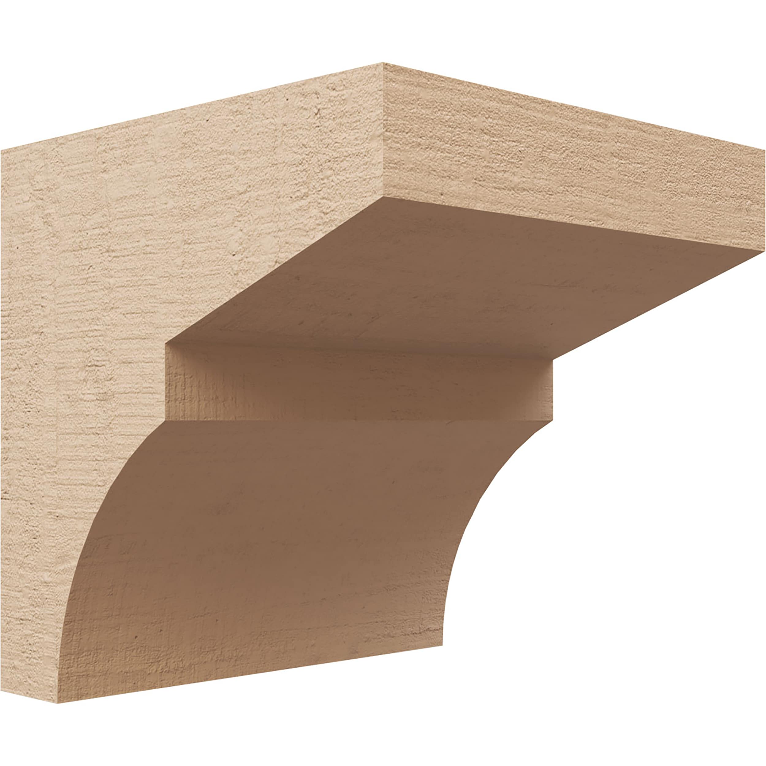Ekena Millwork CORU09X09X09MONRCPR 9-in x 9-in x 9-in Rough Cedar Woodgrain TimberThane Primed Urethane Paintable/Stainable Corbel