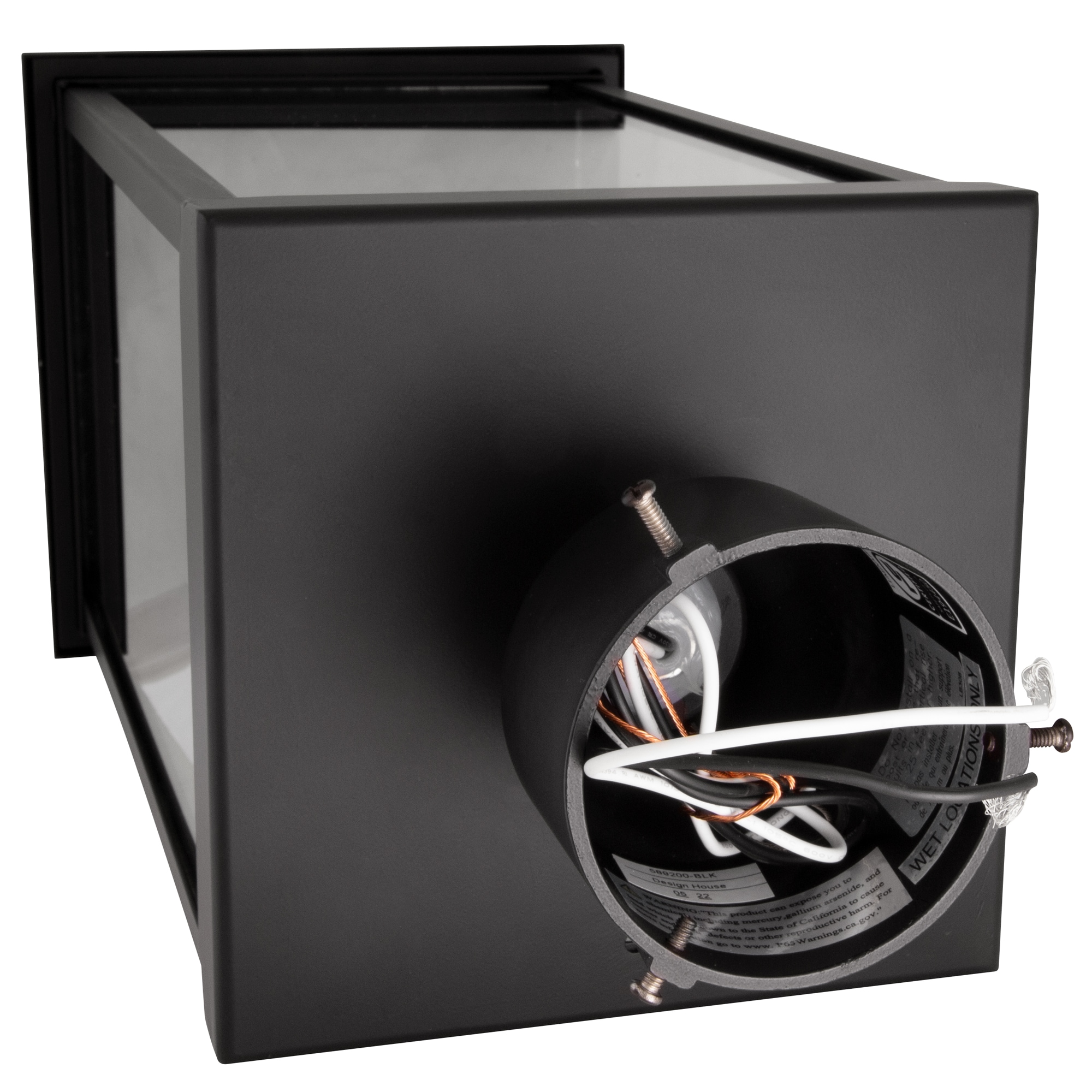 Mayfield Black Aluminum Outdoor Post Light with Clear Glass Panels