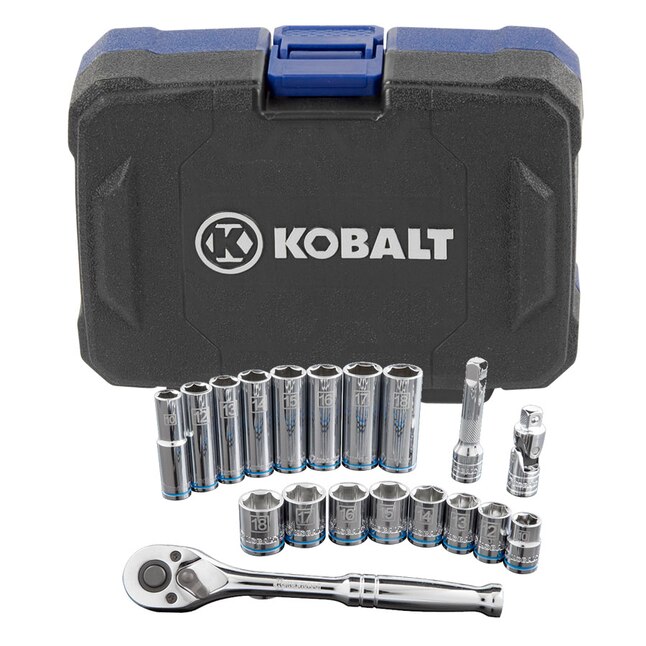 Kobalt 19-Piece Metric Polished Chrome Mechanics Tool Set Kobalt 19-Piece Metric Polished Chrome Mechanics Tool Set