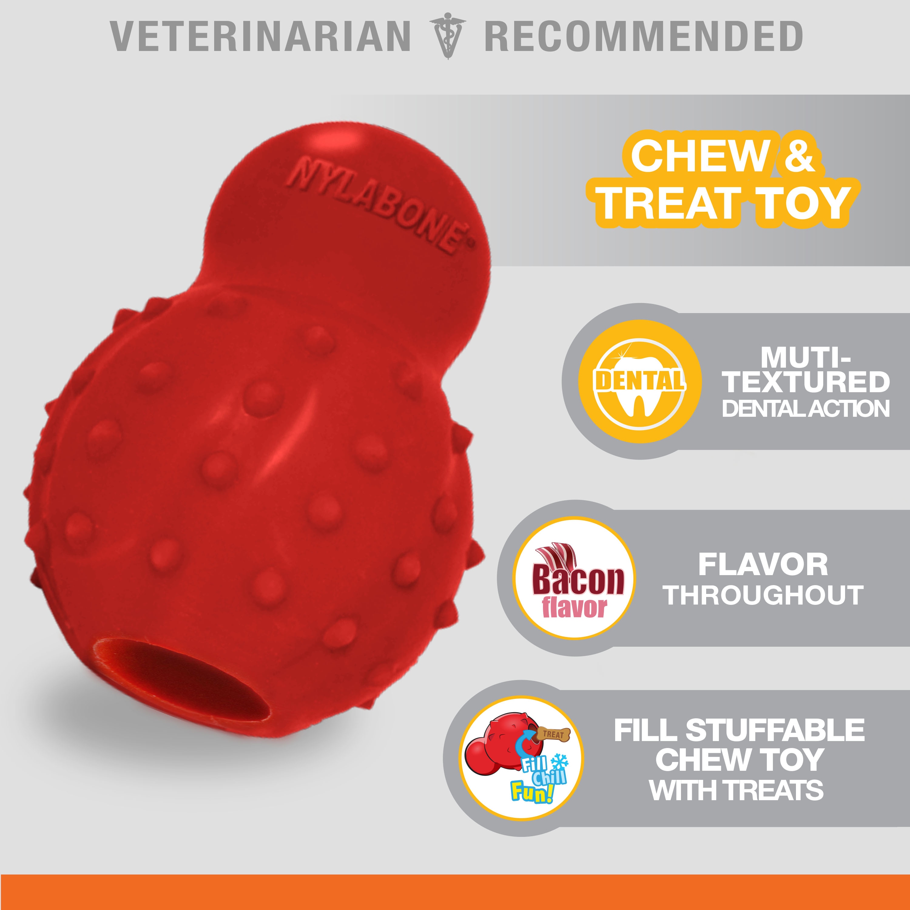 Nerf Chicken Flavored Treat Blaster Dog Toy, Medium