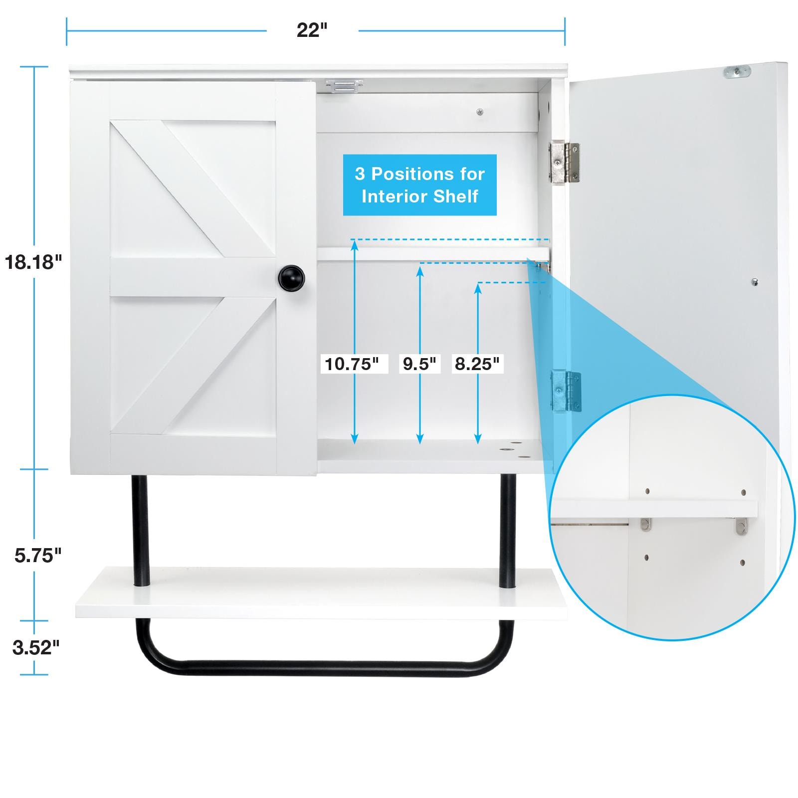 Excello Global Products EGP-HD-0476-A Bathroom-Wall-Cabinets - View #6