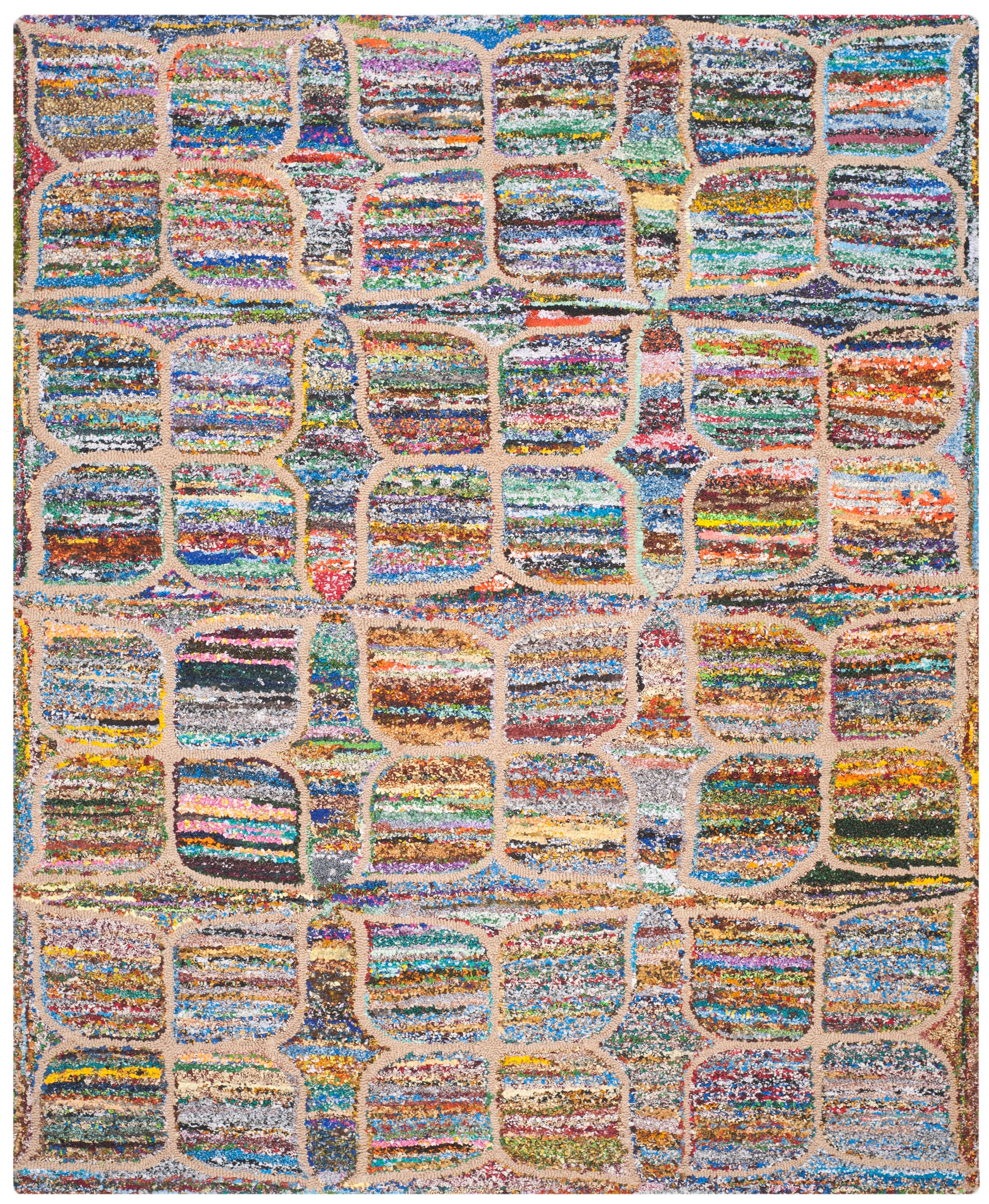 Handmade Multicolor Cotton Kids' Play Area Rug, 8' x 10'