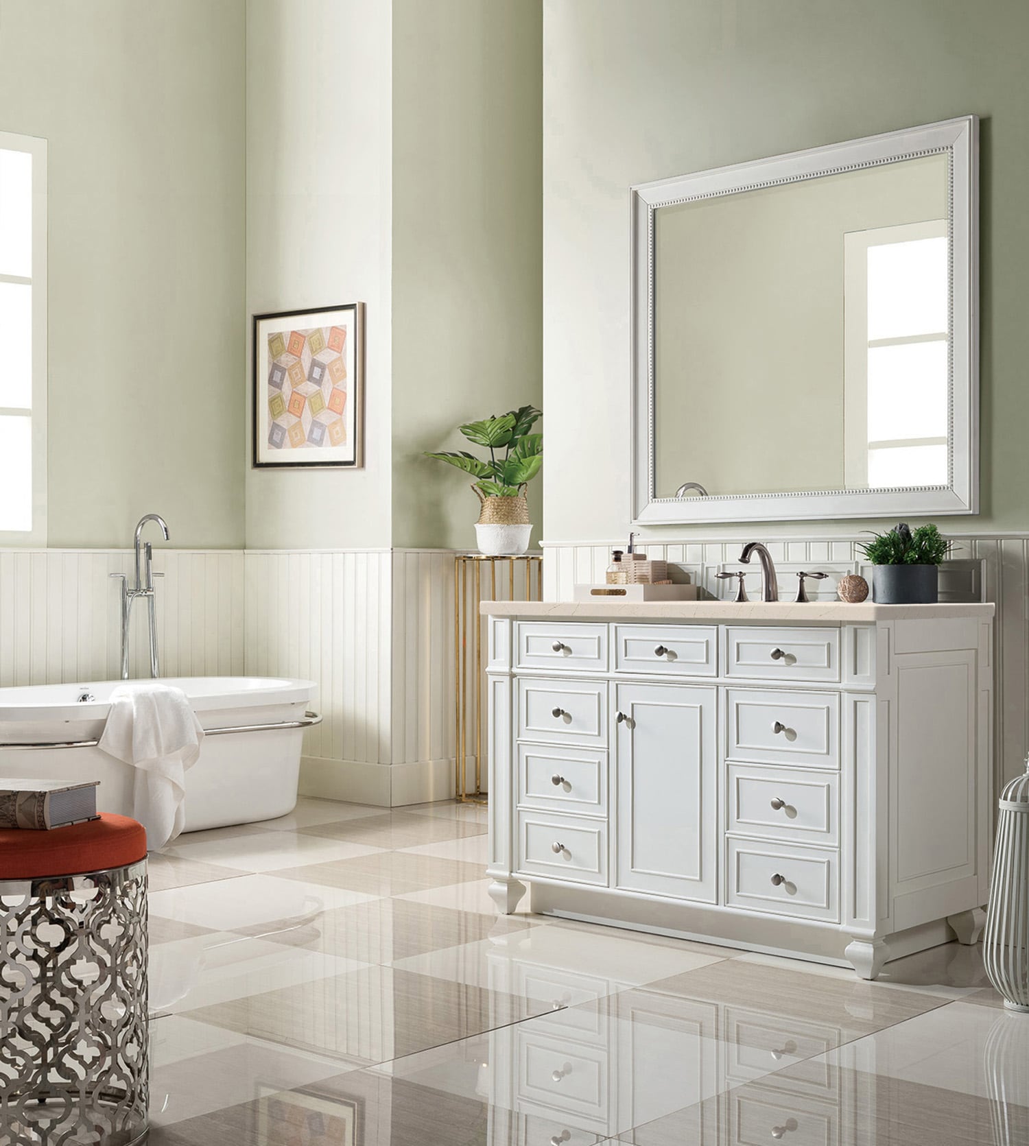 James Martin Vanities 157-V48-BW-3EMR Bath-Vanity-Combo - View #3