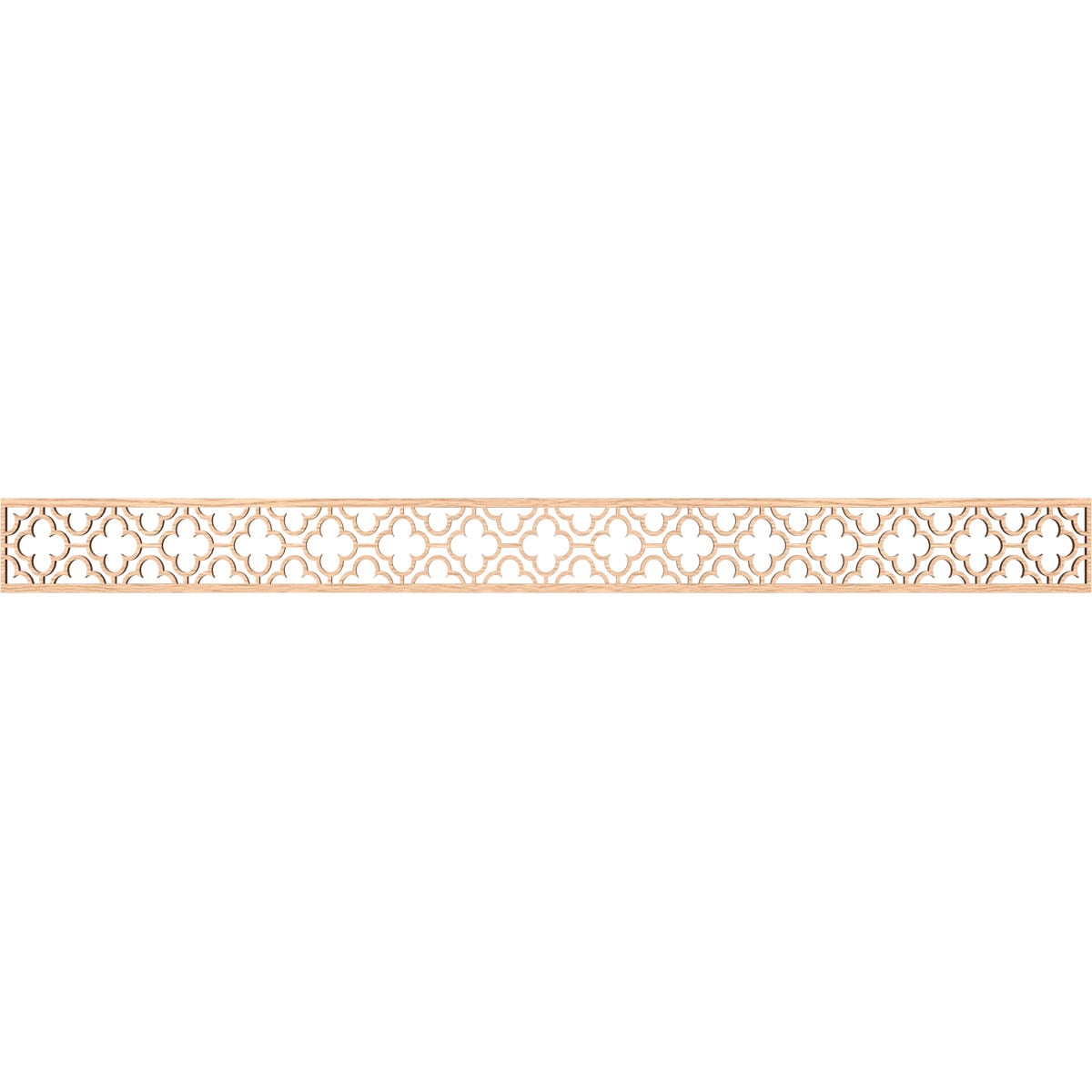 Ekena Millwork MLDA04X46CHIRO Chicago Fretwork Flat Trim 4-in x 3.87-ft Red Oak Brown Unfinished 2157503 Pierced Wall Panel Moulding