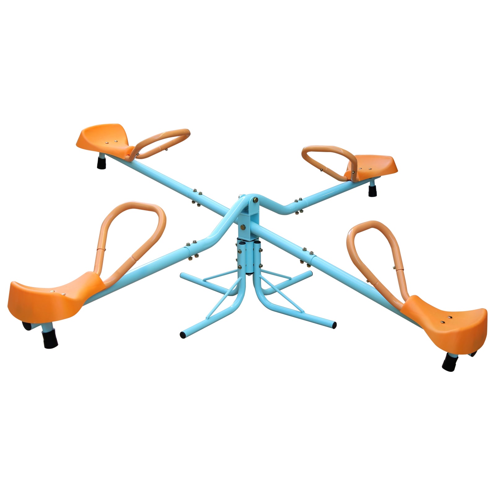 Tatayosi P-DJ-126157 Outdoor Kids Spinning Seesaw Sit and Spin Teeter Totter for Backyard