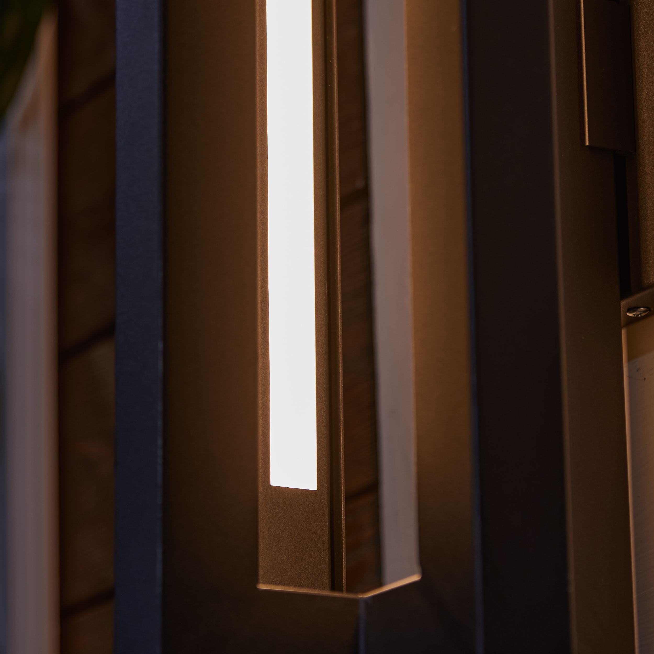 Modern Matte Black 18" LED Outdoor Wall Lantern
