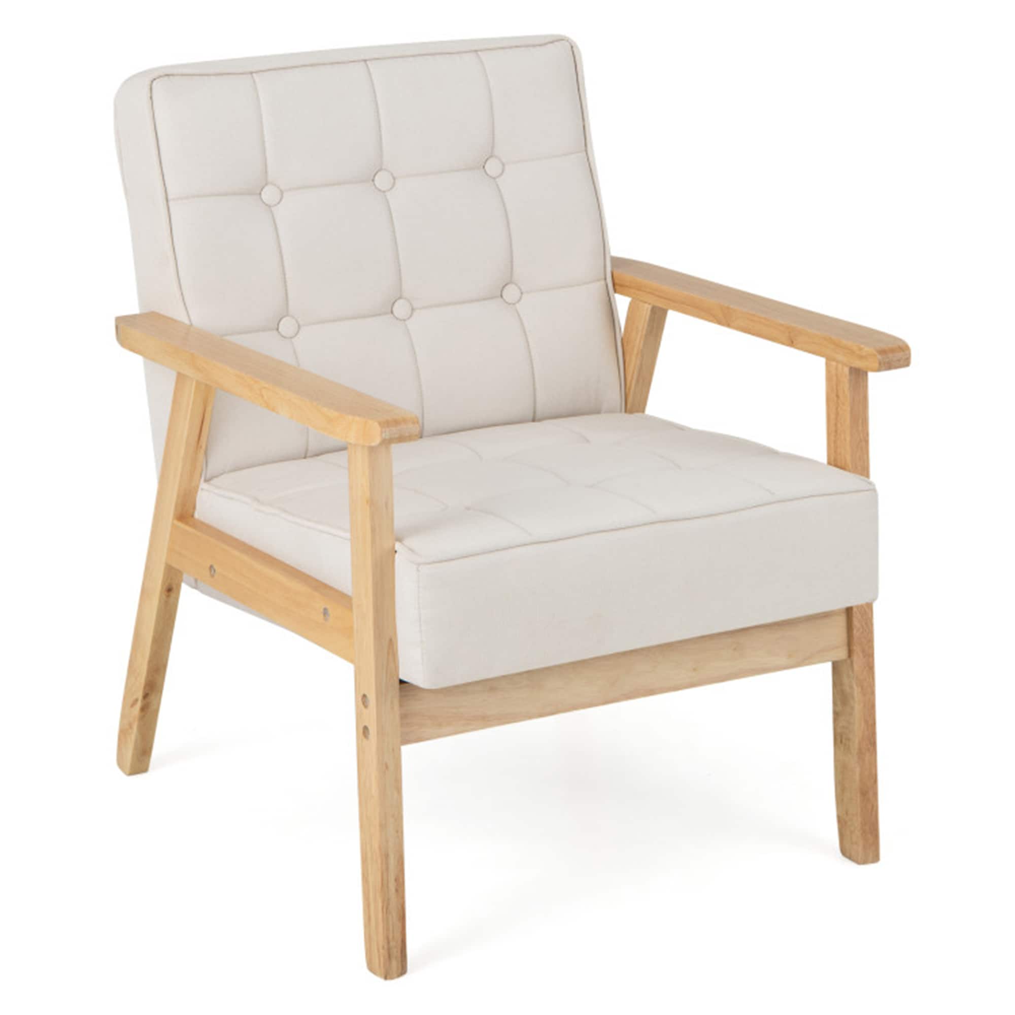Clihome BB-PP-36AAF Modern Beige Accent Chair