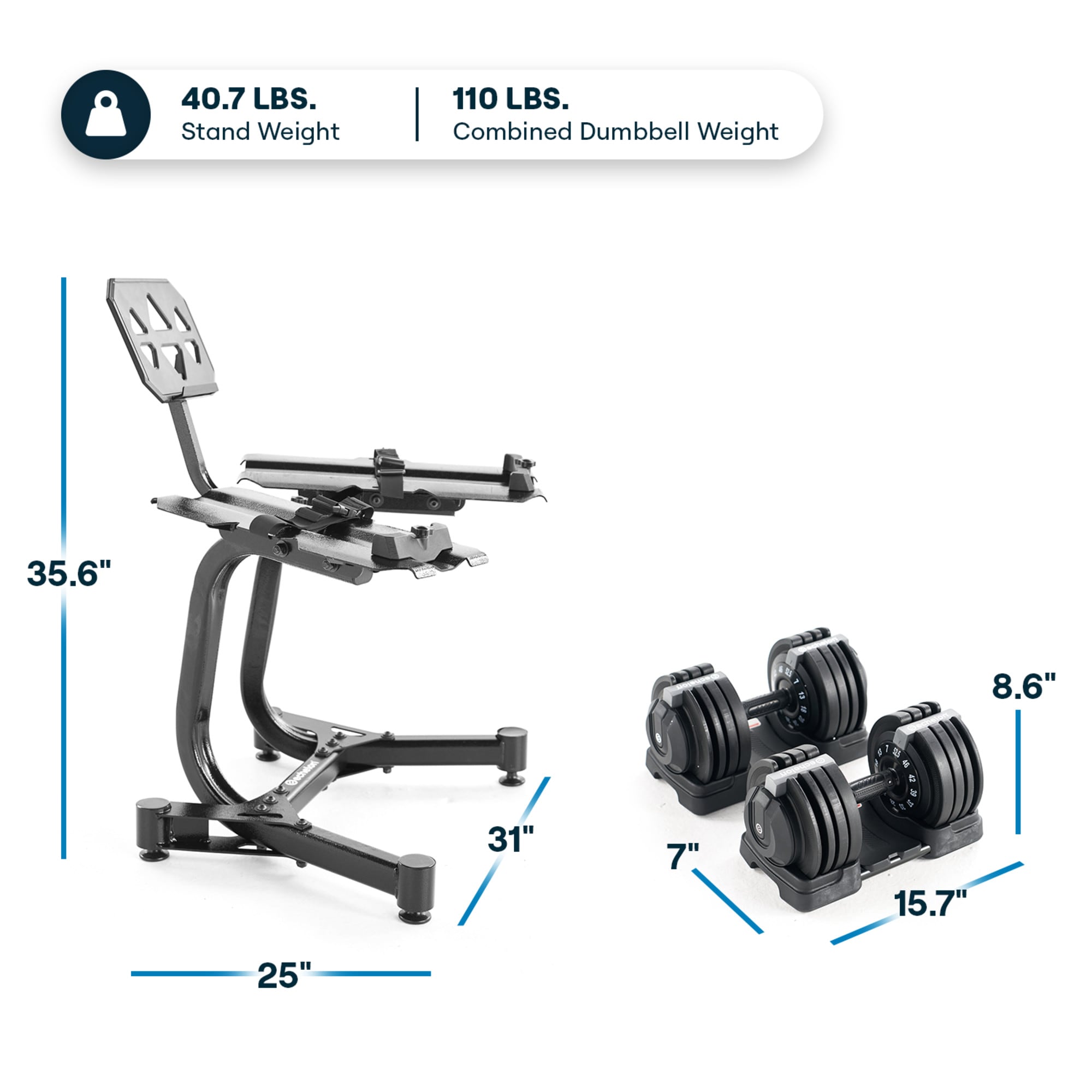 Echelon ECH-DUMB-752-X2STND Barbells-Weight-Bars-Plates - View #2