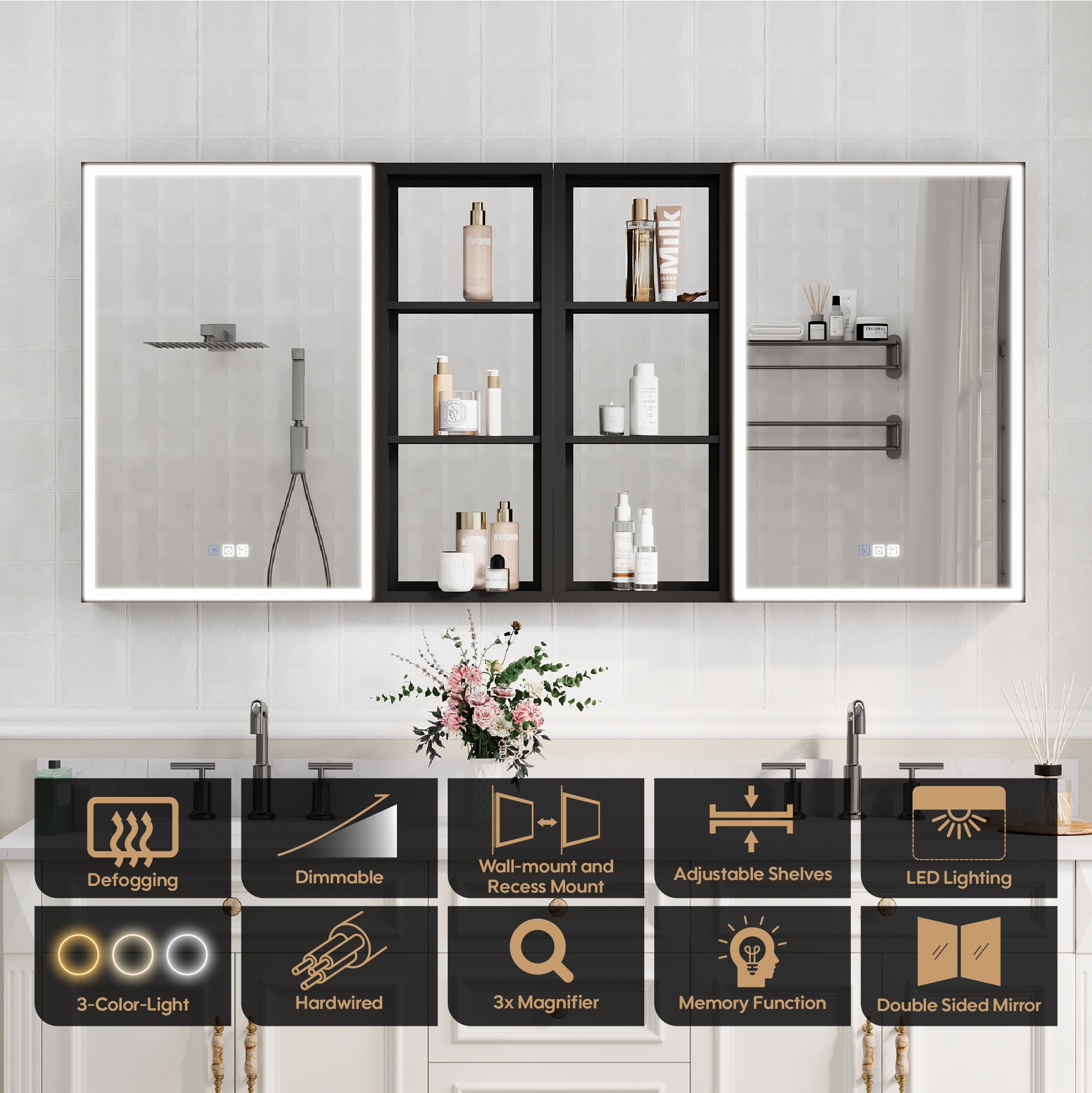 Forclover HE-JG9560 Bathroom-Medicine-Cabinets - View #5