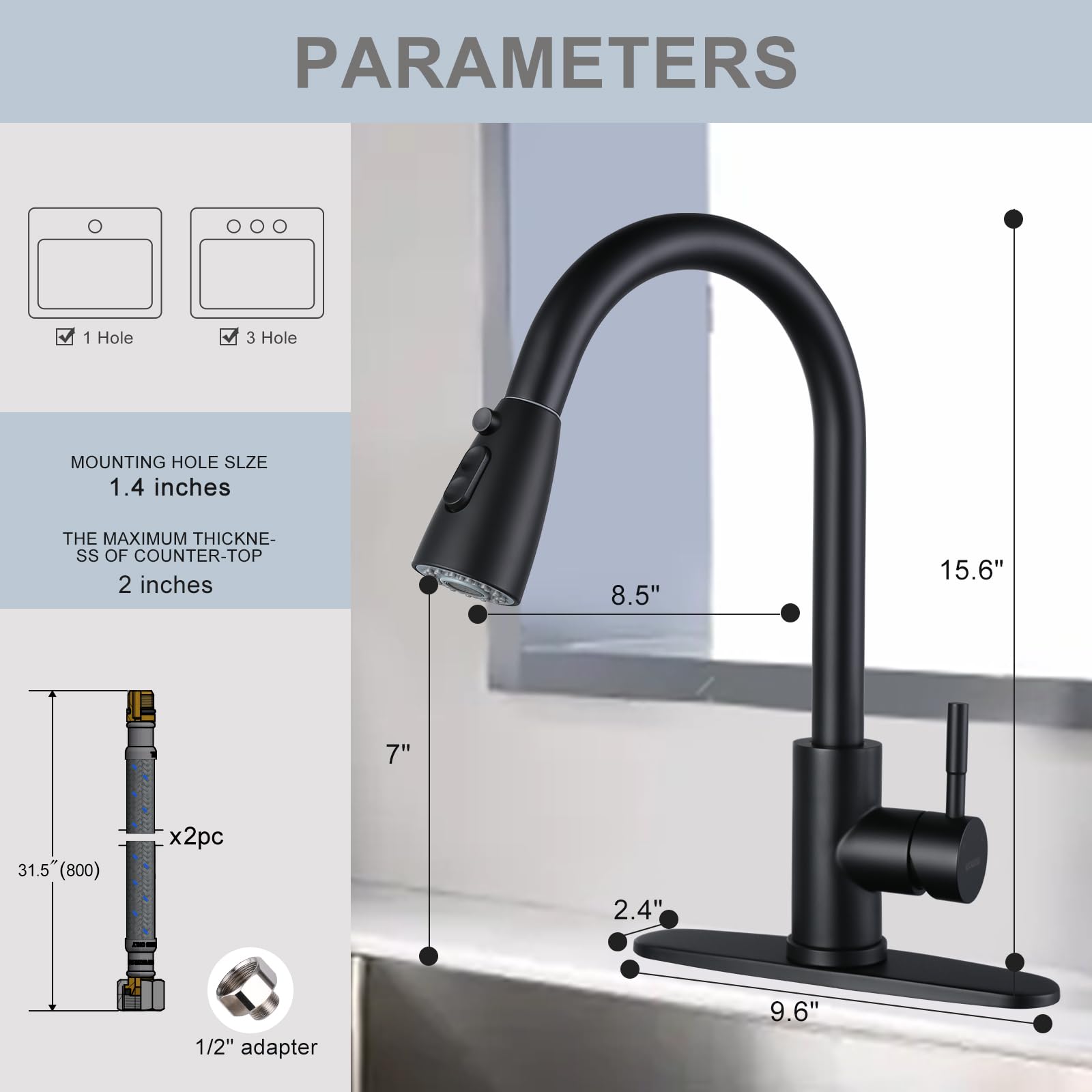WOWOW 2310301B-LW Kitchen-Faucets - View #6