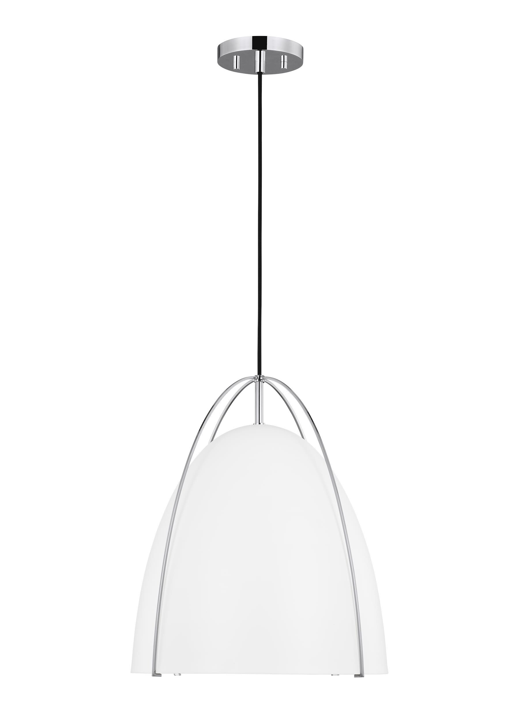 Generation Lighting 6651801-05 Norman Chrome Modern/contemporary Dome Large Hanging Pendant light