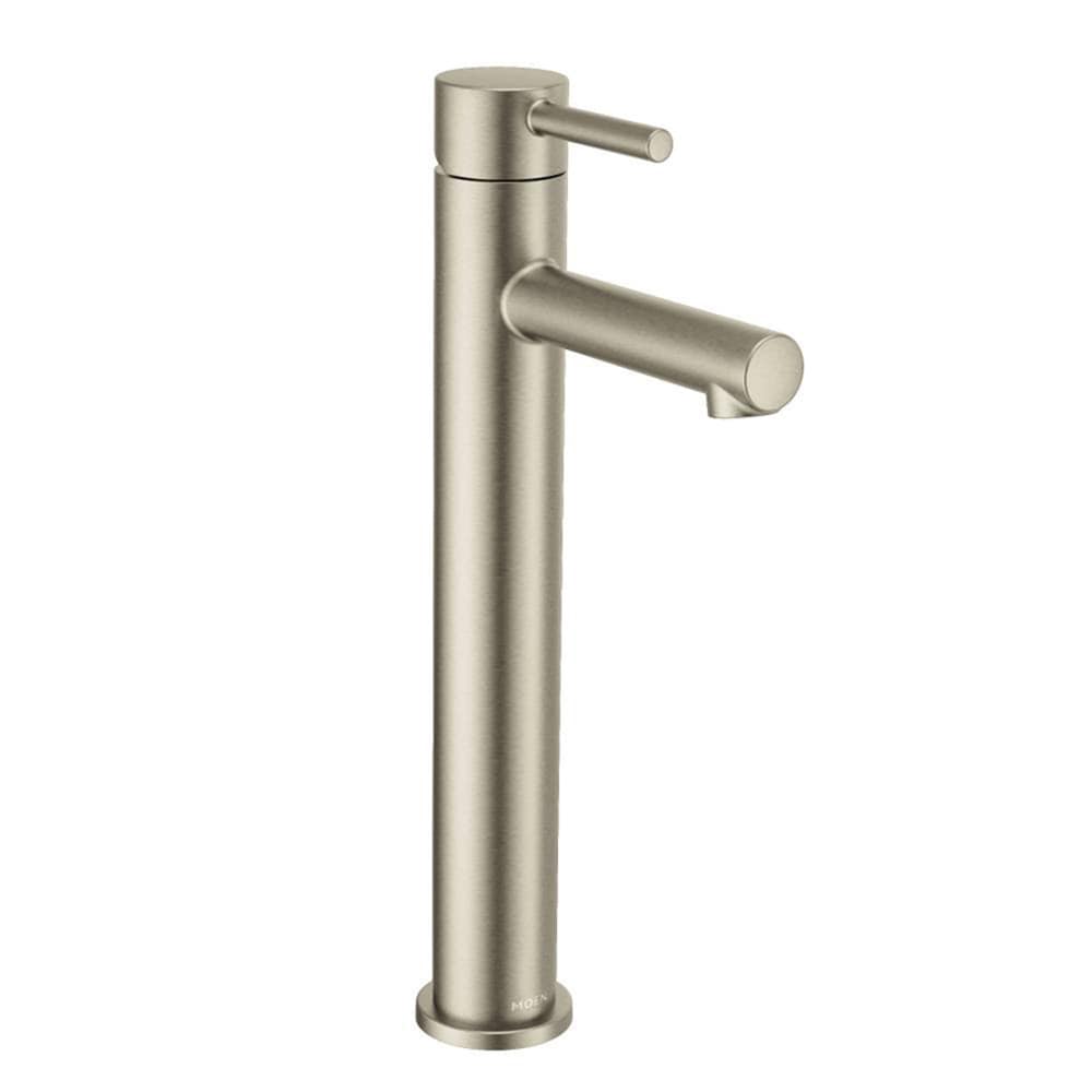 Moen 6192BN Align Brushed Nickel Single hole 1-handle WaterSense Low-arc Commercial/Residential Handle Bathroom Sink Faucet