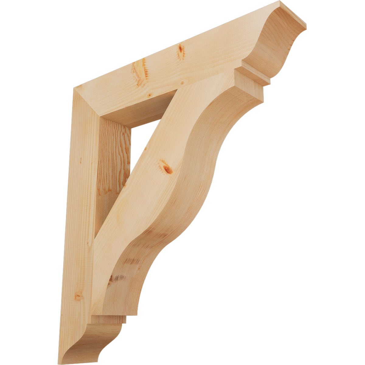 Ekena Millwork BKT06X34X38FST01SDF Funston traditional smooth 5-1/2-in x 34-in x 38-in Douglas fir Brown Wood Standard bracket