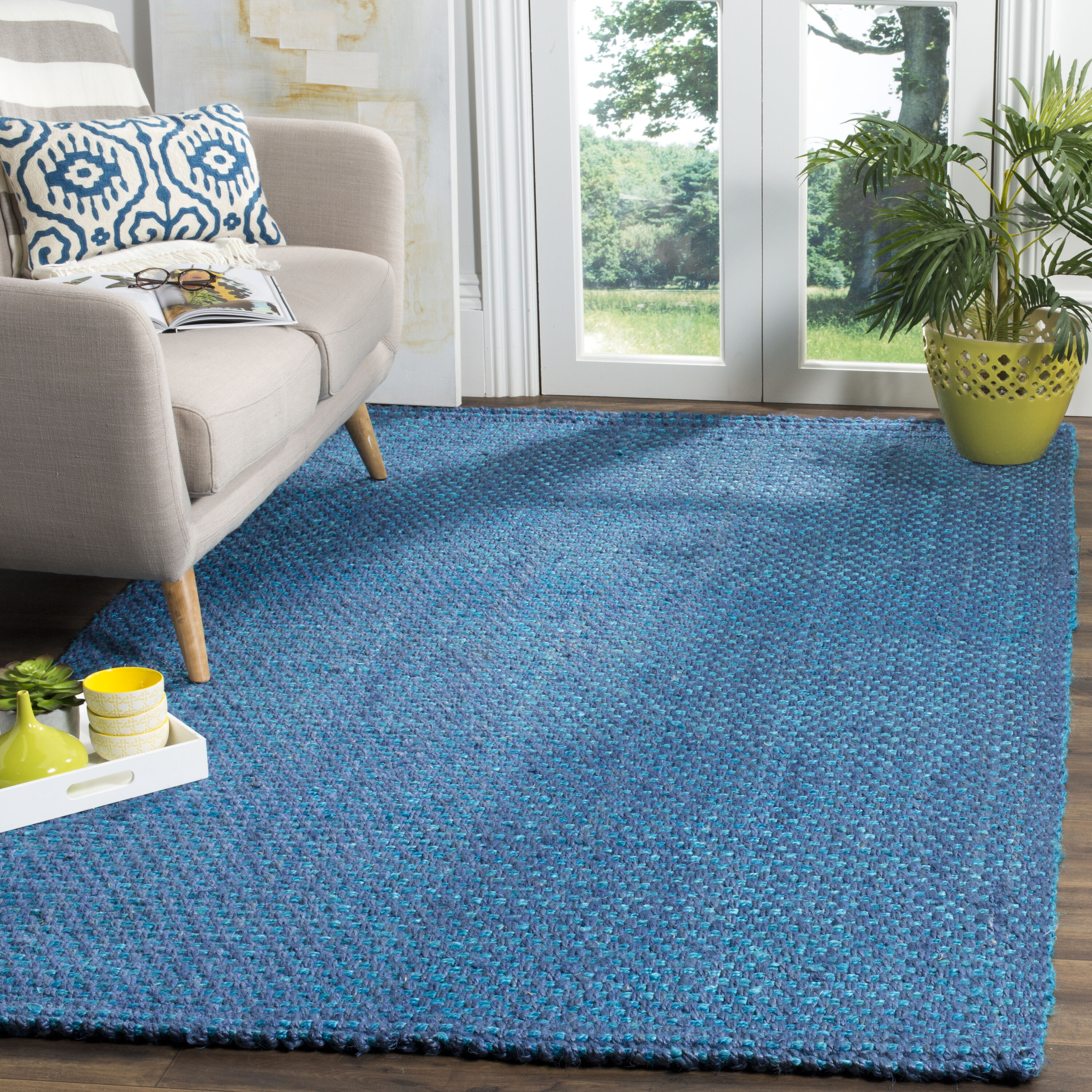 Nf 262C Blue 4in x 6in Rug