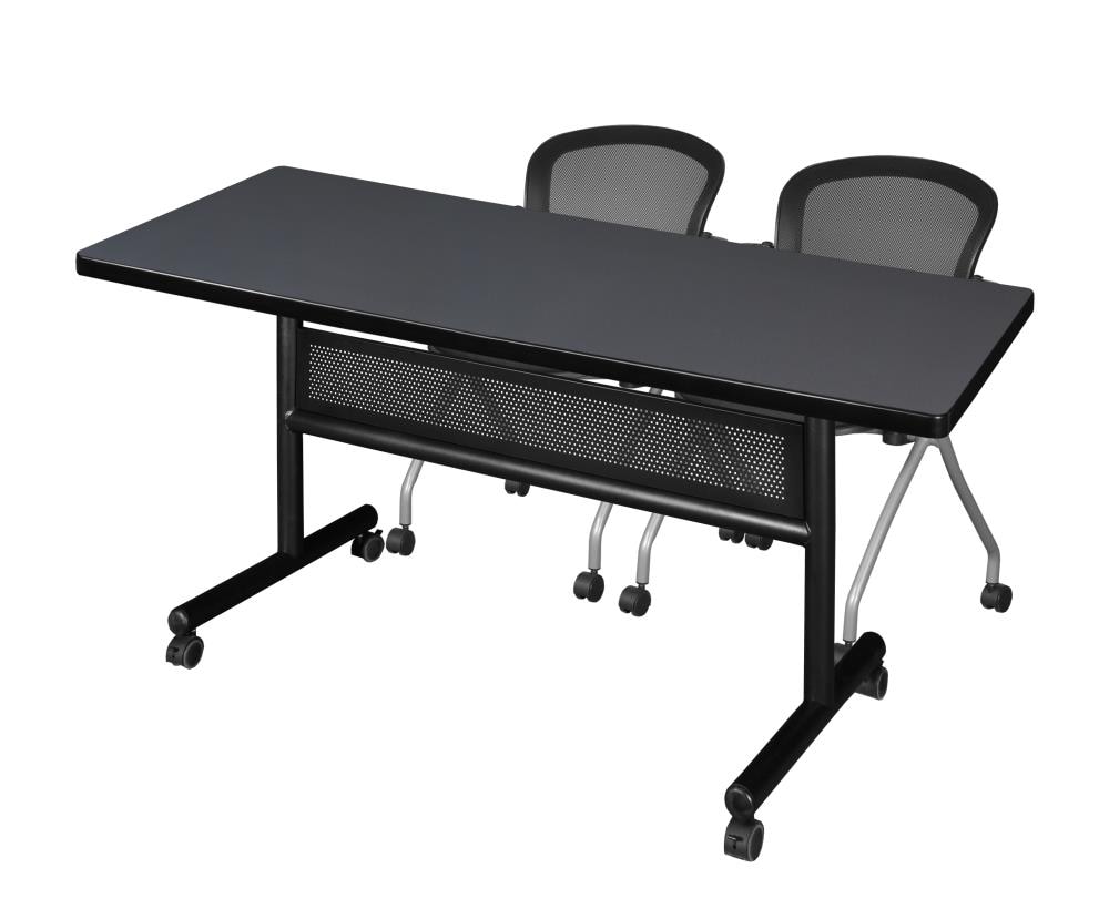 Regency MKFTM6030GY23BK Training Gray 4-Person Training Table (60-in W x 29-in H)