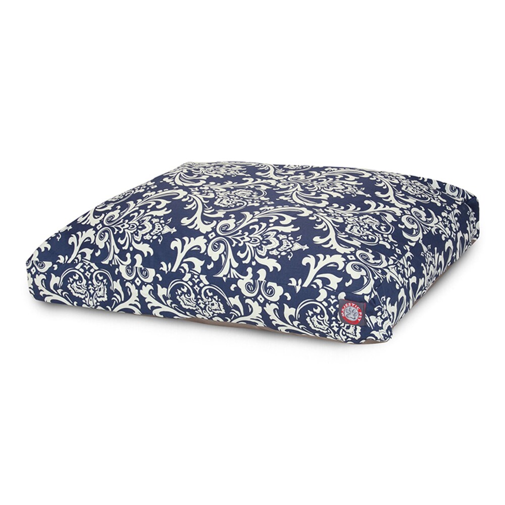 Majestic Pet Products 788995504085 Rectangular Navy blue Polyester Pillow Dog Bed ( Extra Large)