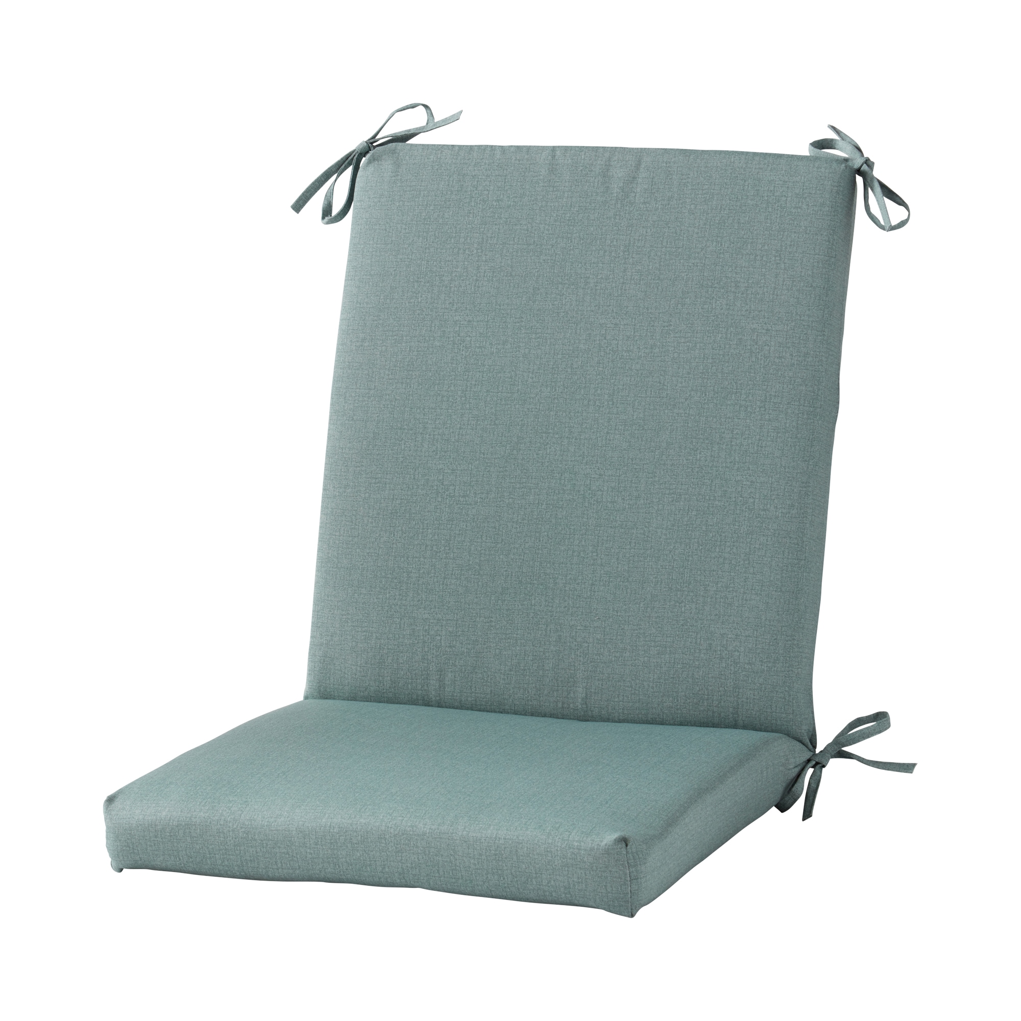 Greendale Home Fashions OP1900-SEAGLASS 19-in x 20-in Seaglass High back patio chair cushion