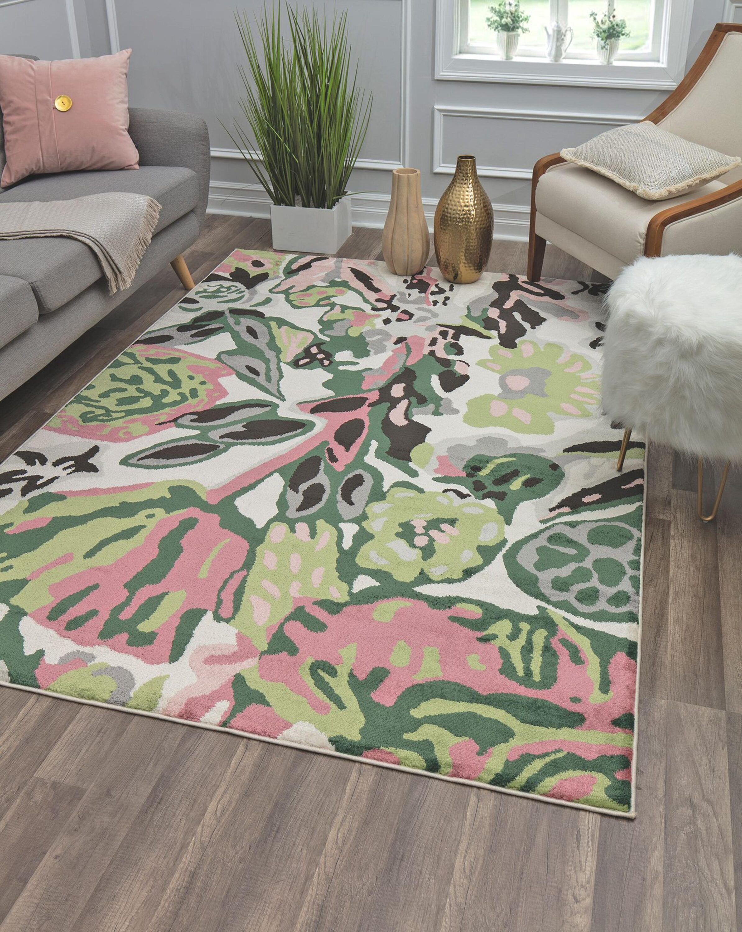 Rugs America Valentina 2 x 4 May Flowers Indoor Floral/Botanical Area