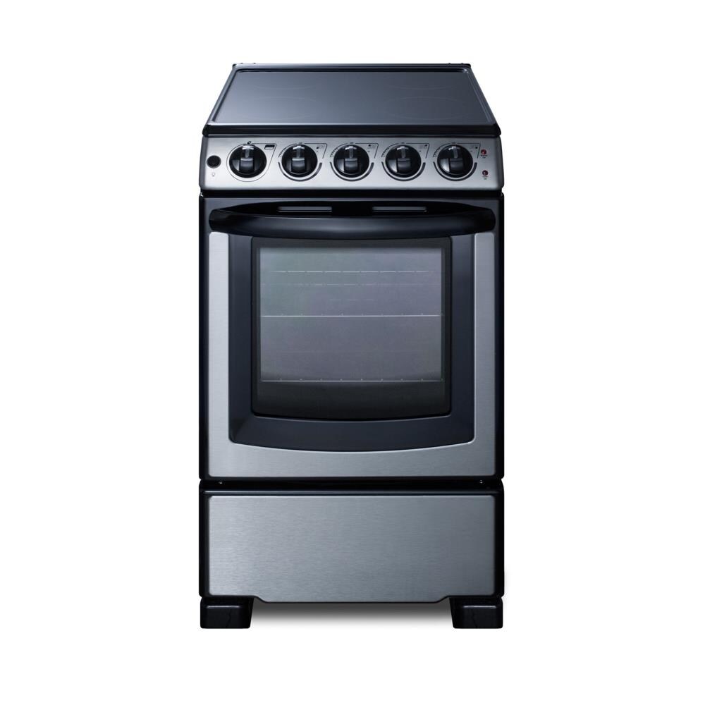 Summit® 20 White Free Standing Electric Range, Fred's Appliance