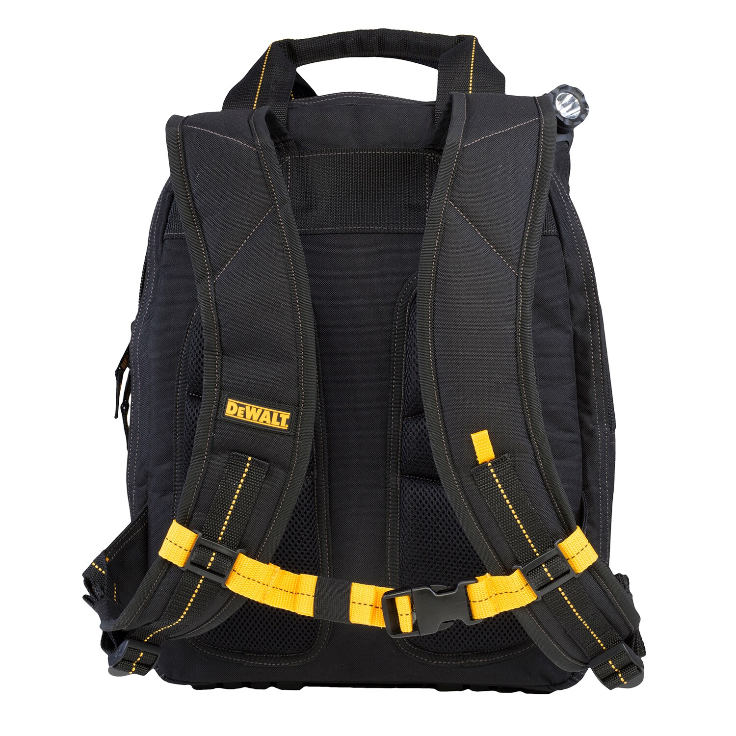 DEWALT Black/Yellow Polyester 6-in Zippered Backpack at
