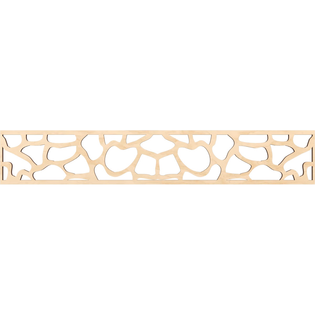 Ekena Millwork MLDB08X46ROCBI Rochester Fretwork Flat Trim 8-in x 3.89-ft Birch Brown Unfinished 2156109 Pierced Wall Panel Moulding