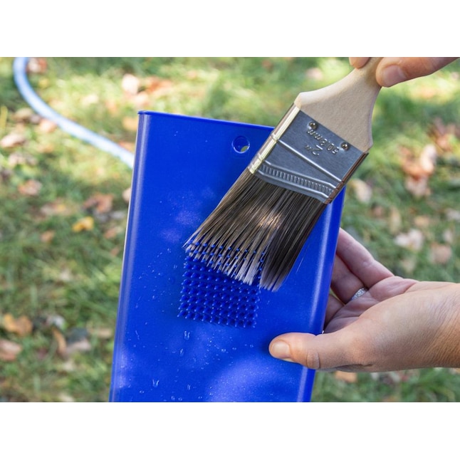 The Brush Wash - Paint Multi-Tool with Brush Cleaner, Roller/Brush Cleaner, and Scraper - Plastic Handle - Cleans Faster with Less Water Waste