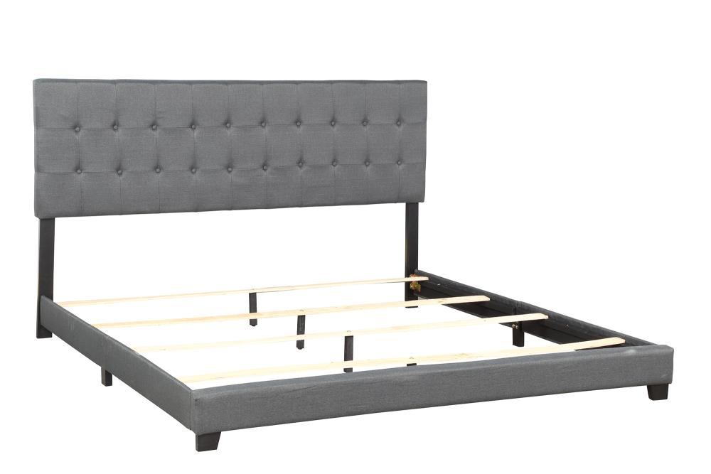 Clihome Gray King Contemporary Platform Bed In The Beds Department At 