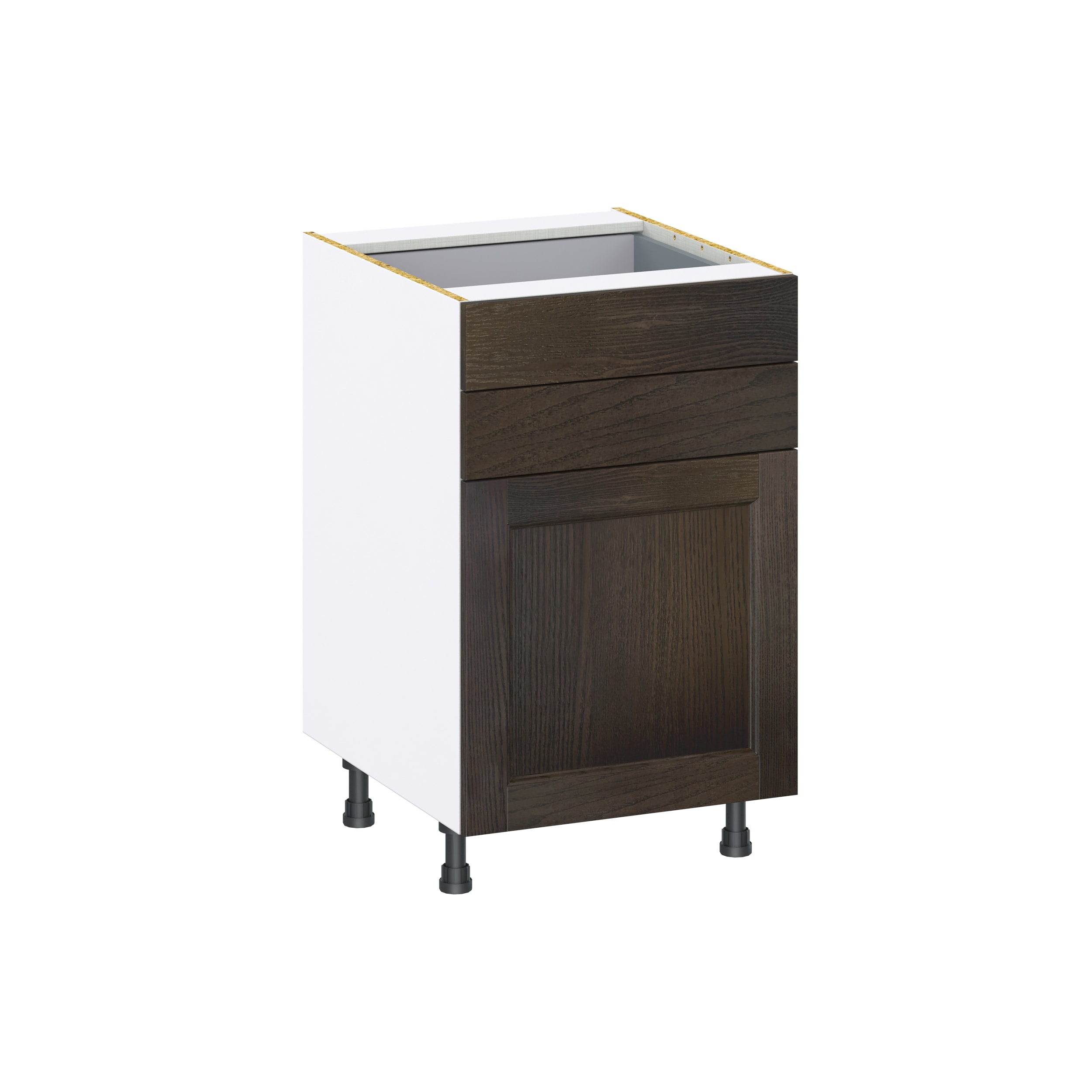 Hugo&Borg DSB21B(L/R)-MO Montclaire 21-in W x 34.5-in H x 24-in D Wood 2 -Drawers Base Fully assembled Cabinet (Recessed Panel Shaker)