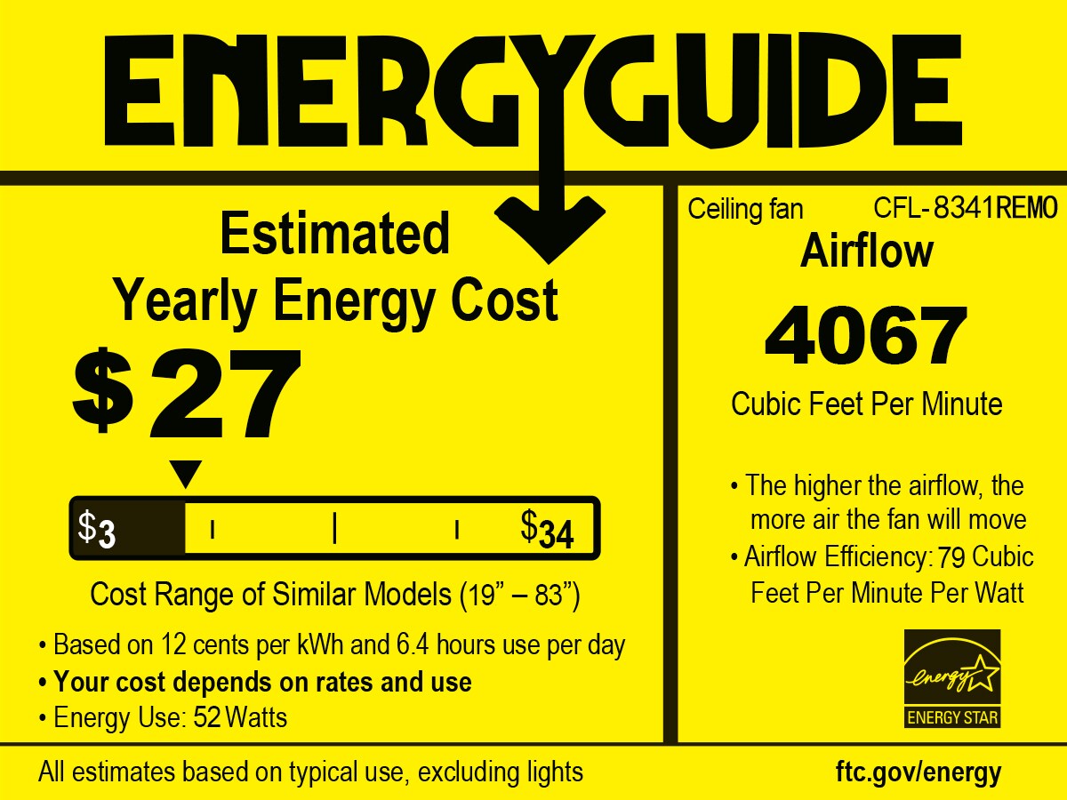 Home Accessories Inc CFL-8341REMO Ceiling-Fans - View #2