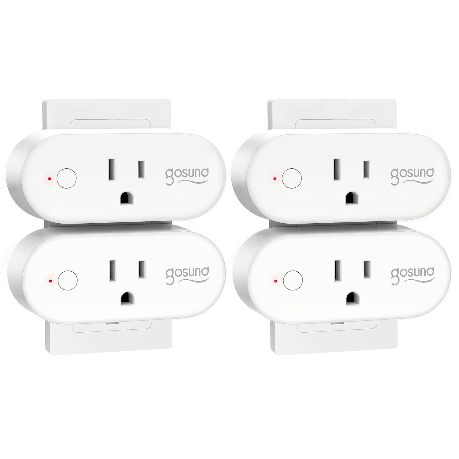Smart Plug Gosund 16A Smart Home Wifi Outlet Work with Alexa Google Home,4 Pack Mini Socket with Timer Function and Overload Protection FCC ETL Certification Support High Power Appliance 