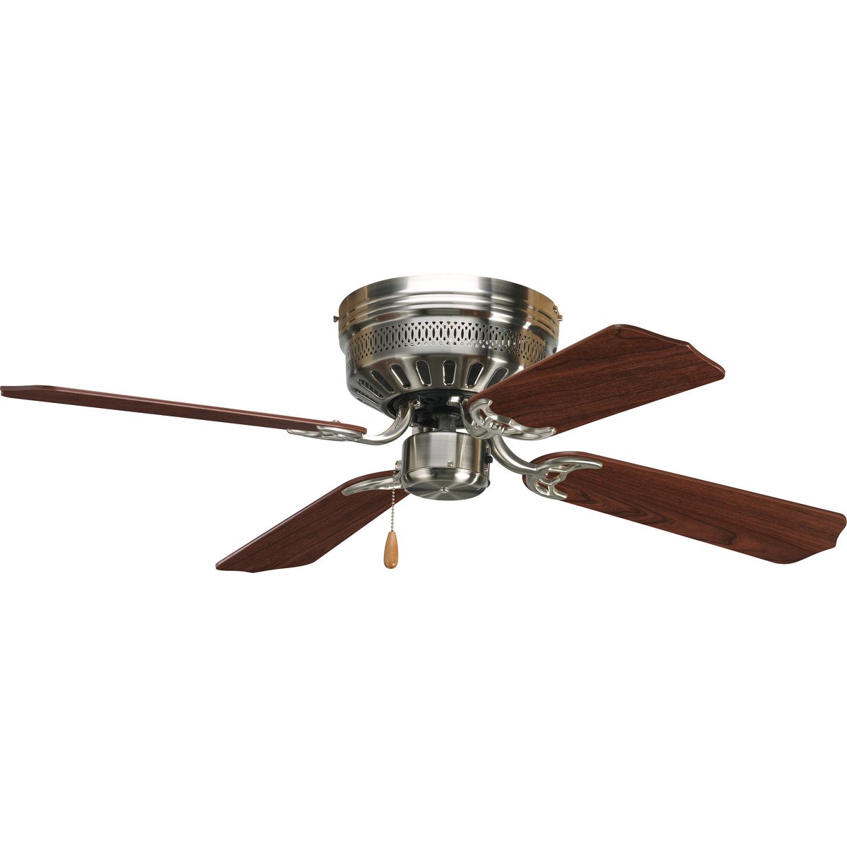 Brushed Nickel 42" Low Profile Ceiling Fan with Reversible Blades