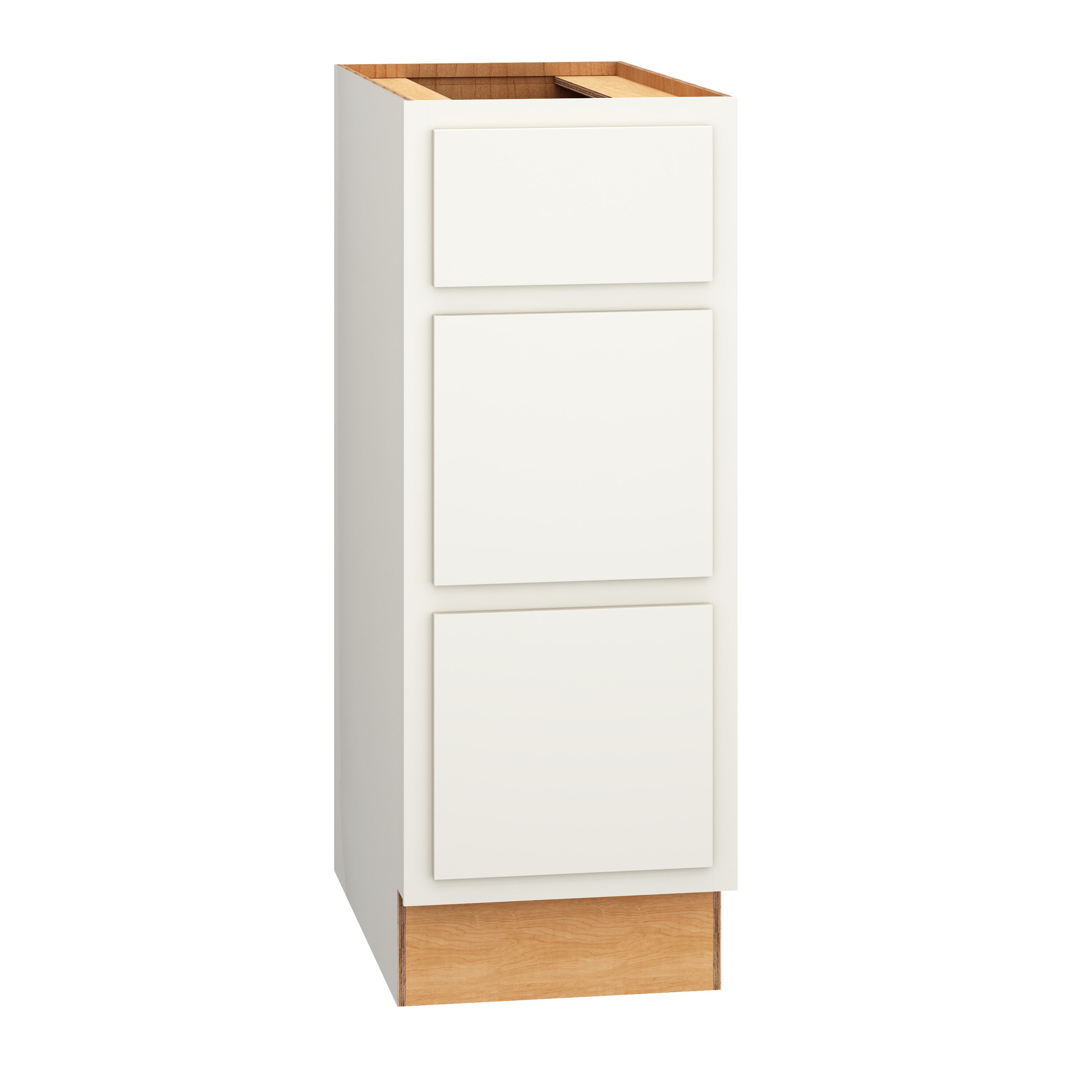 Diamond Express 321 VDB1232.521 Jamestown 12-in W x 32.5-in H x 21-in D White Partial Overlay 3 -Drawer Wood Wall-mount Cabinet Banks