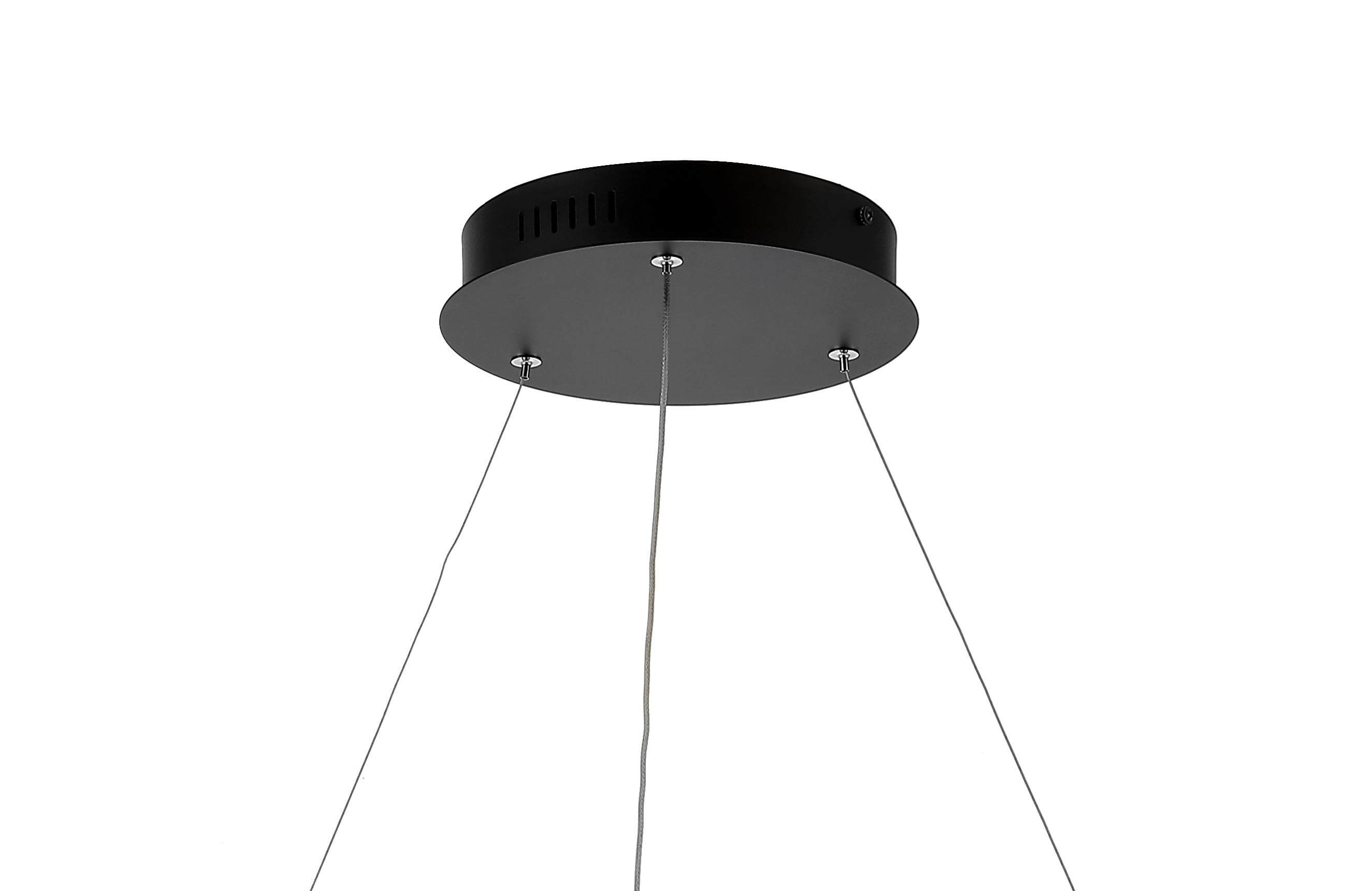 Circulo 74" Matte Black Minimalist Industrial LED Pendant