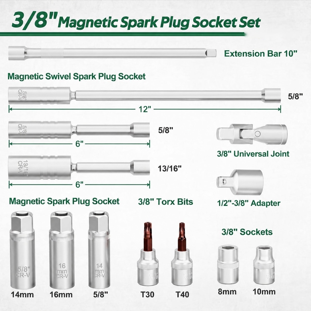 Aoibox LABVYJBL Spark-Plugs-Ignition-Tools - View #2