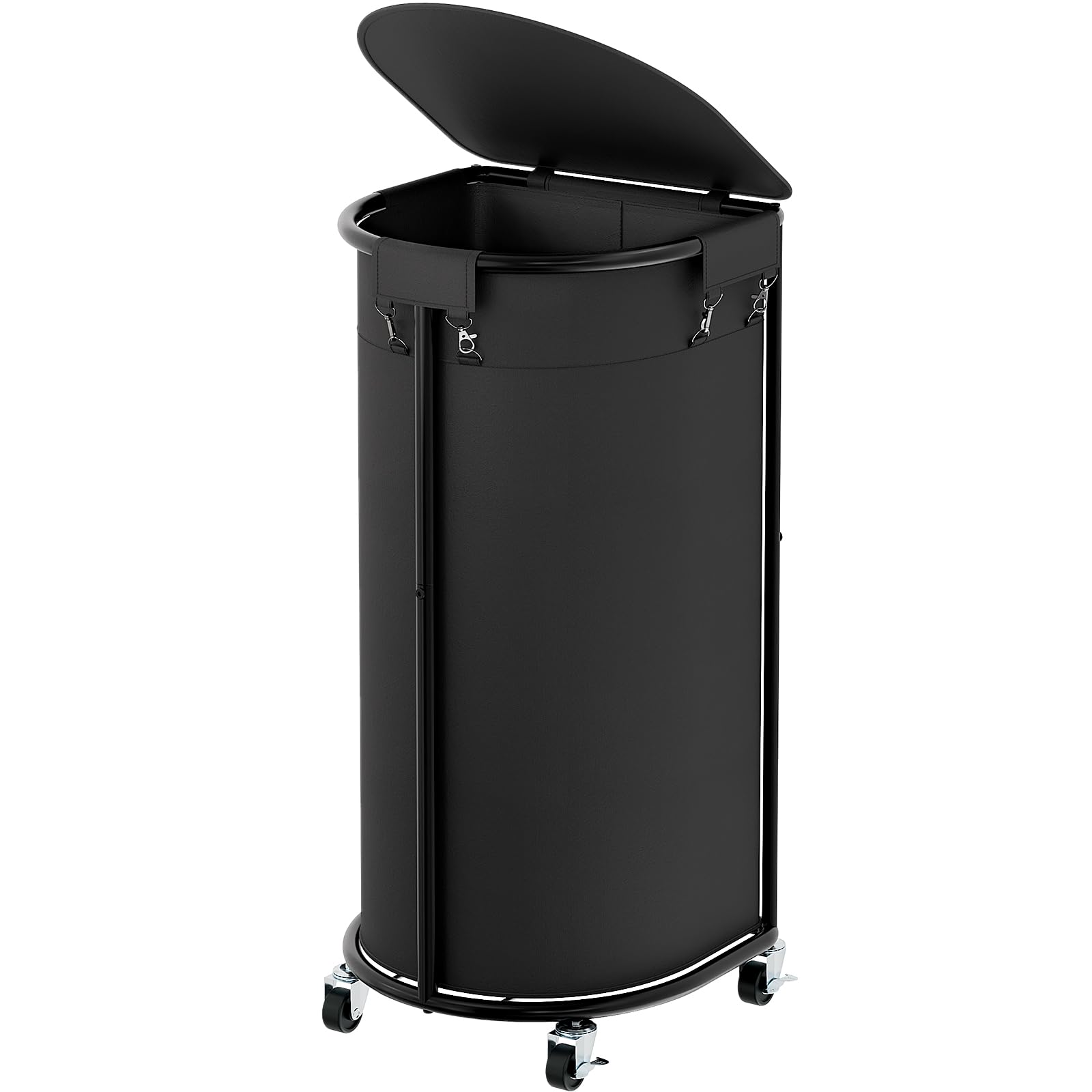 CYQBD Rolling Laundry Hamper with Wheels Lid Metal Frame #678887741530