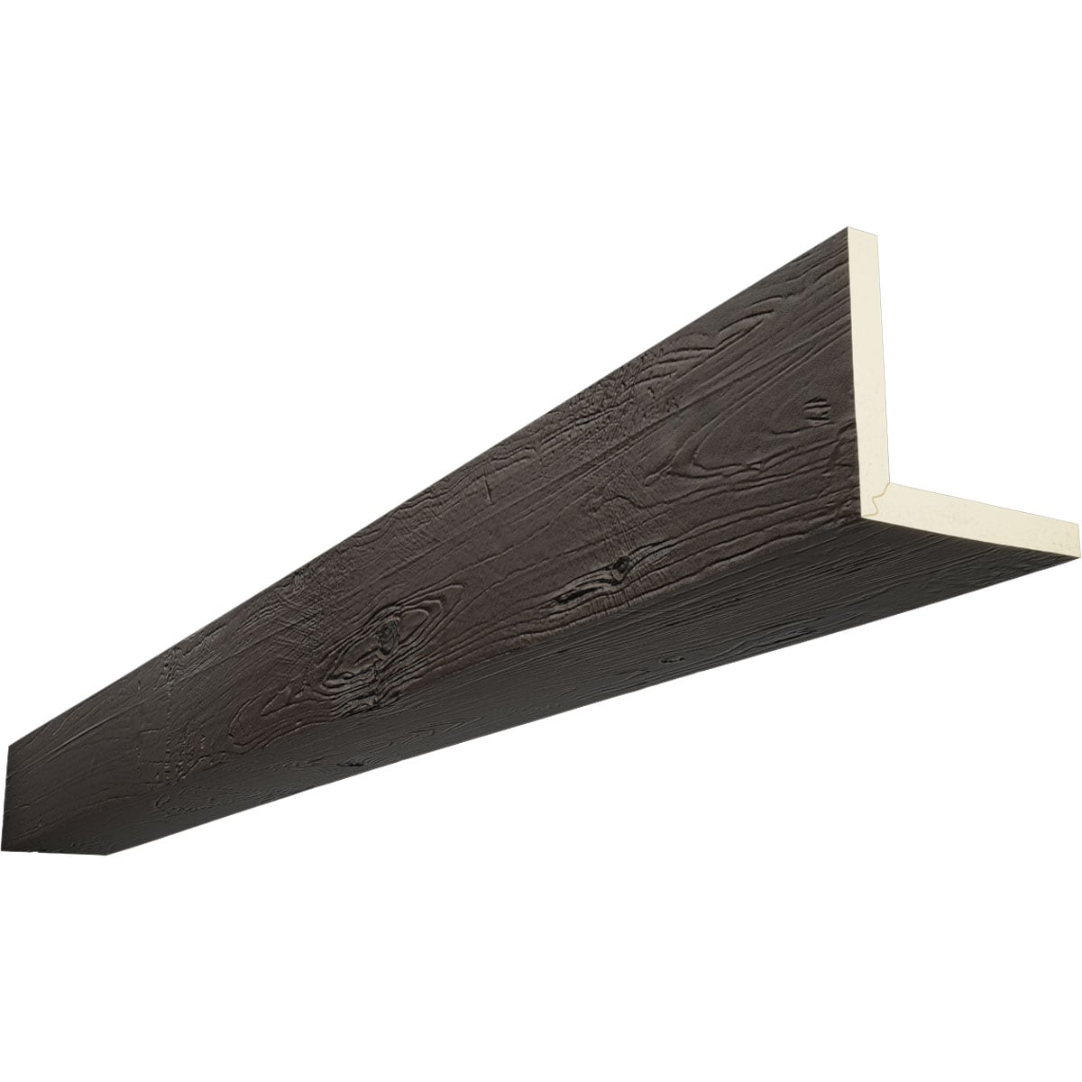 Ekena Millwork BMKP2C0060X040X192ZH 1-in x 6-in x 16-ft Hickory Finished Urethane L-Shaped Decorative Beam