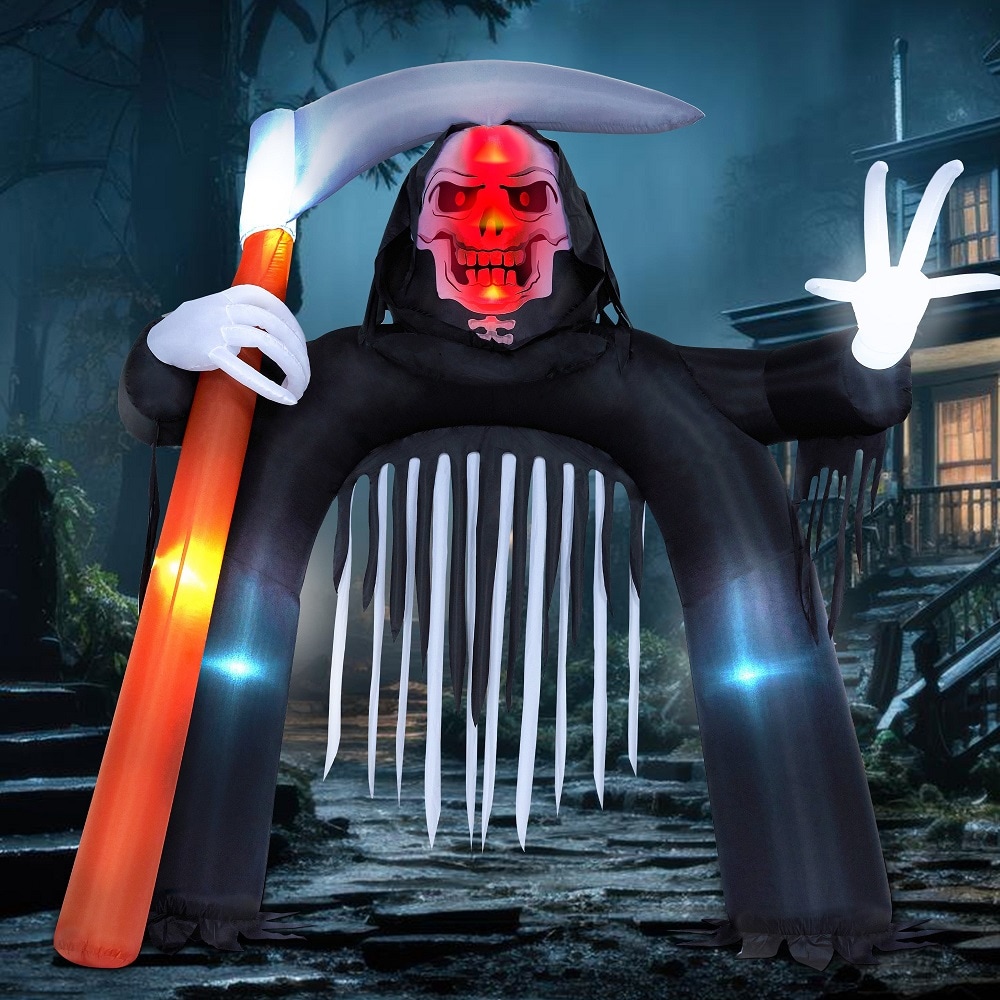 Joyfy 31788 10.5-ft Freestanding Lighted Grim reaper Inflatable