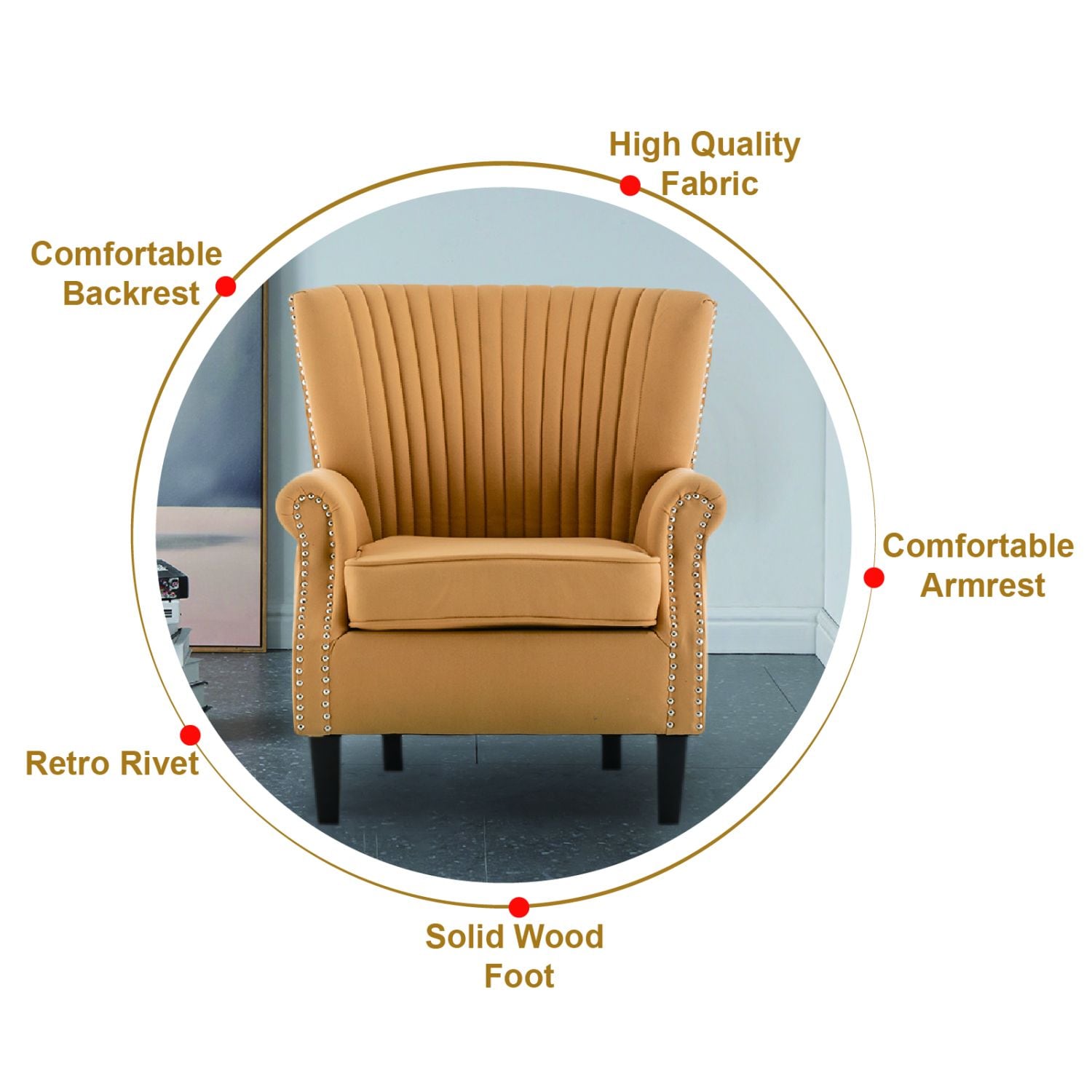 JASMODER MR-AC210-YELLOW Sofas-Loveseats - View #4