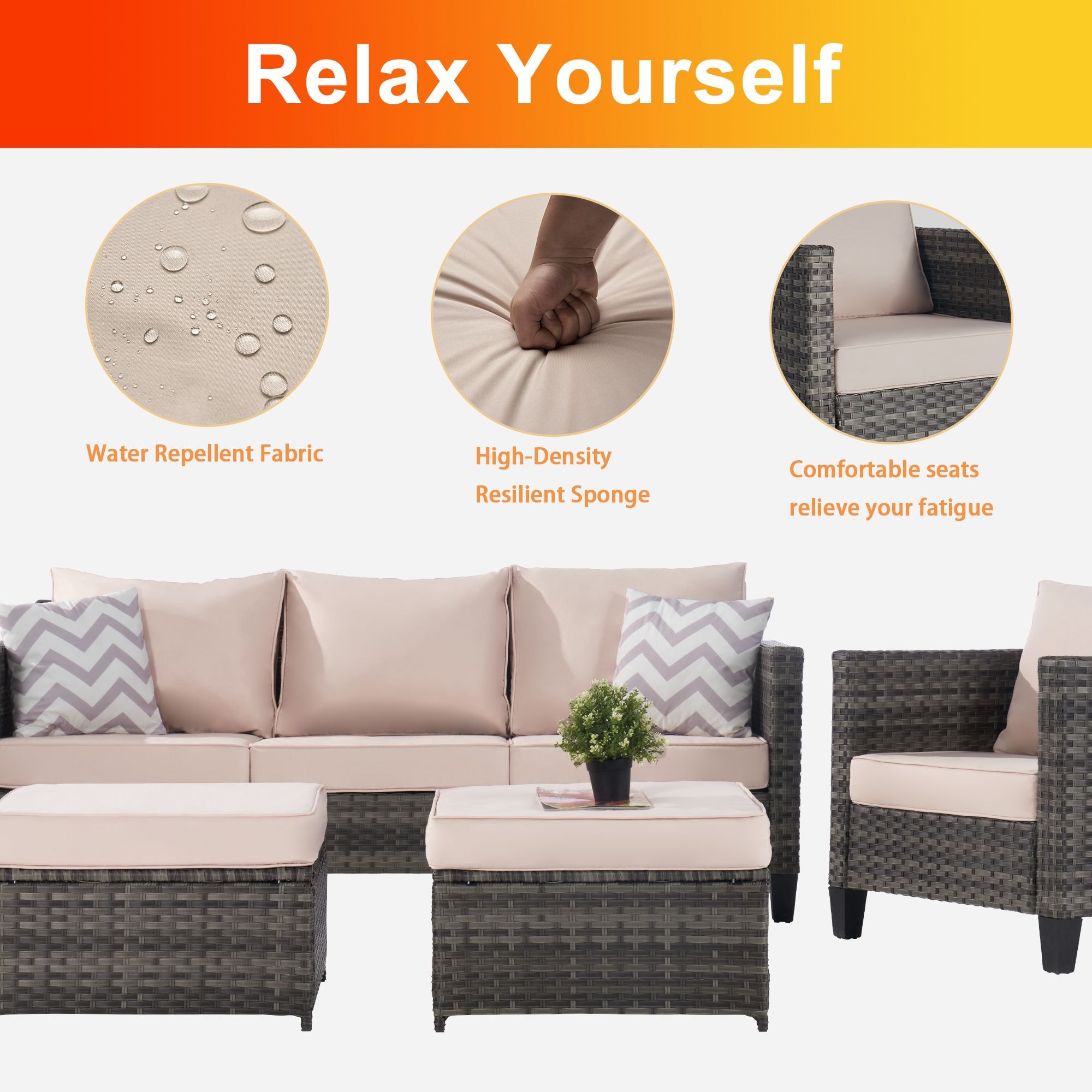 SANSTAR L-WS8922SN Patio-Conversation-Sets - View #4