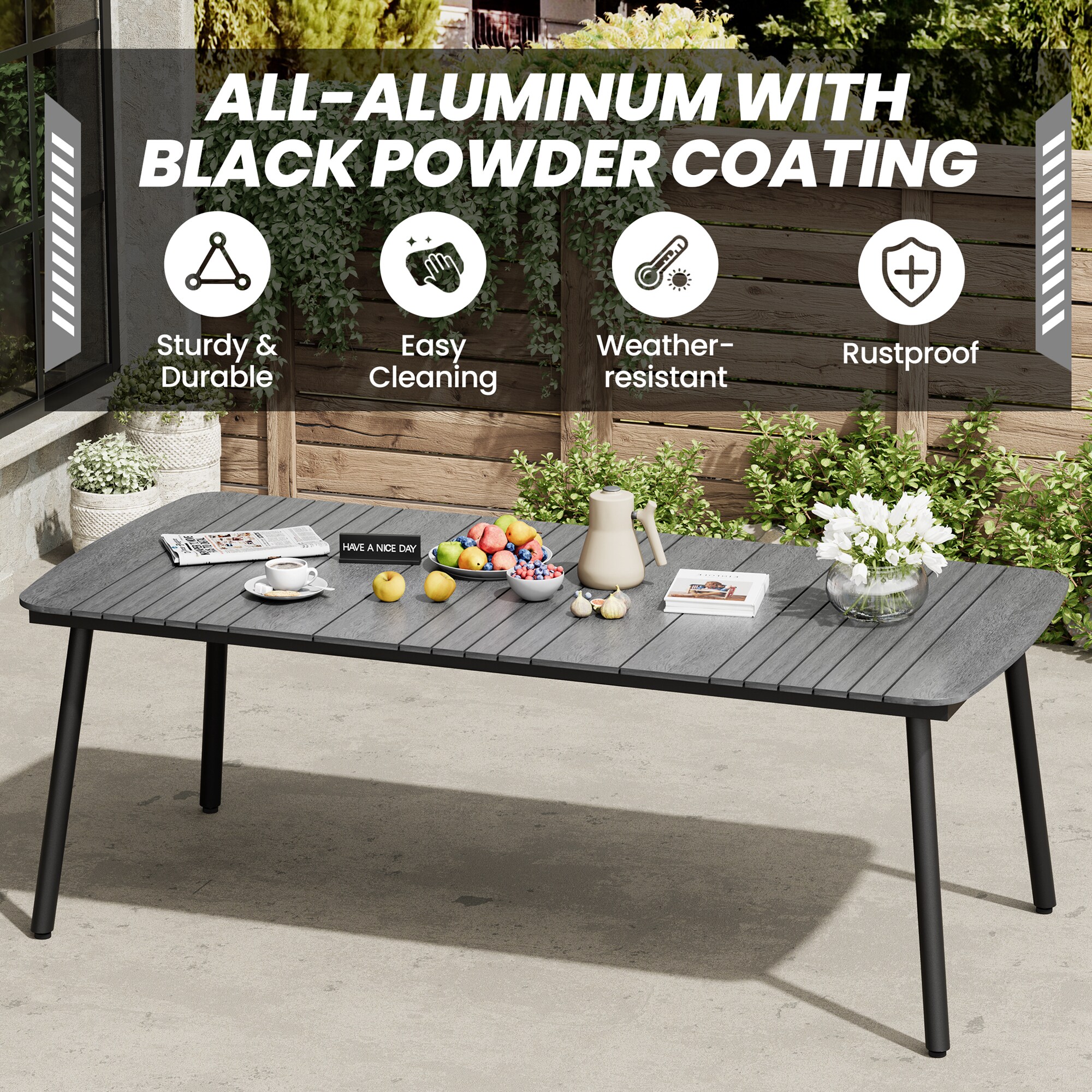Crestlive Products CL-TB059GRY210 Patio-Tables - View #4